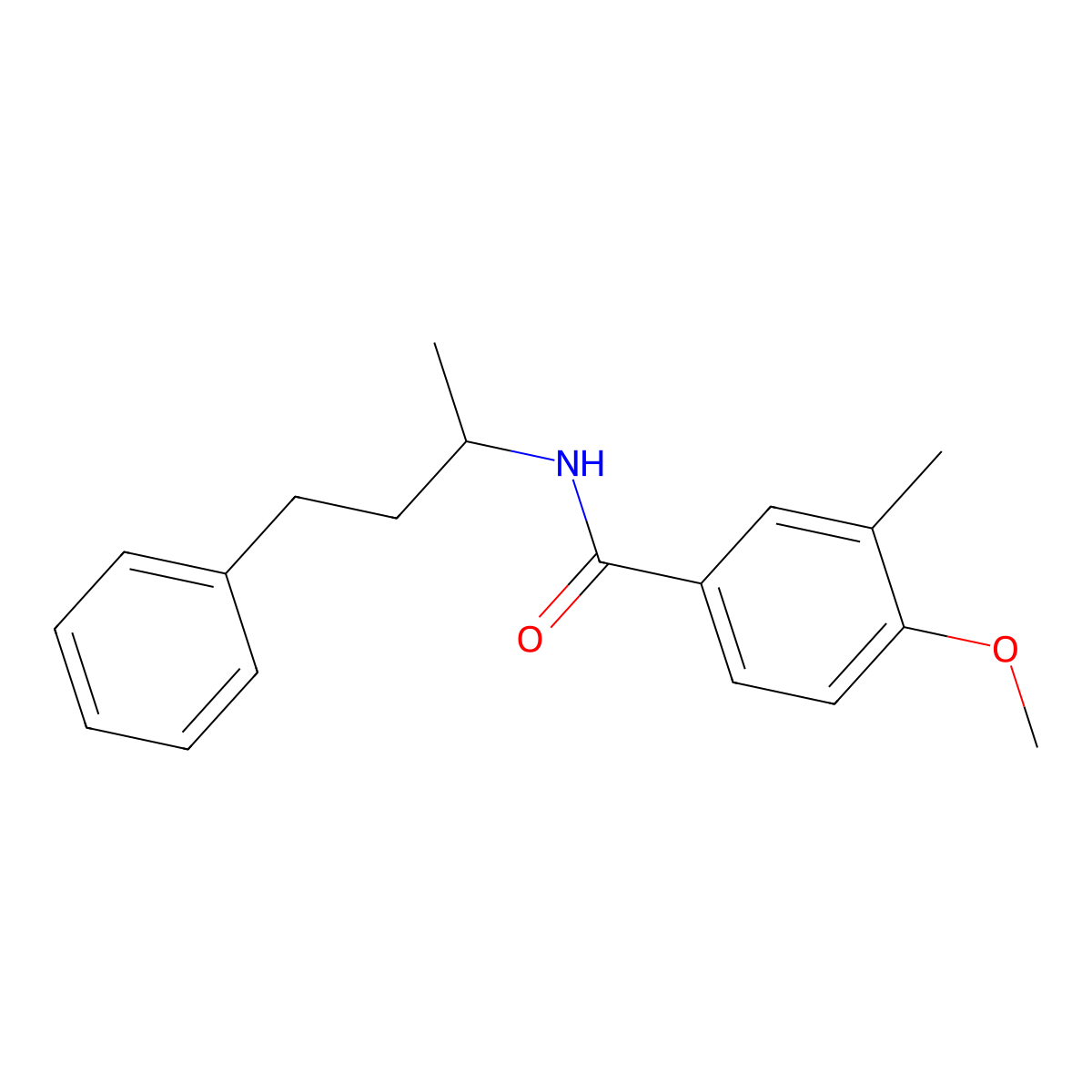 4-methoxy-3-methyl-N-(4-phenylbutan-2-yl)benzamide molecular structure, CAS 844899-98-5