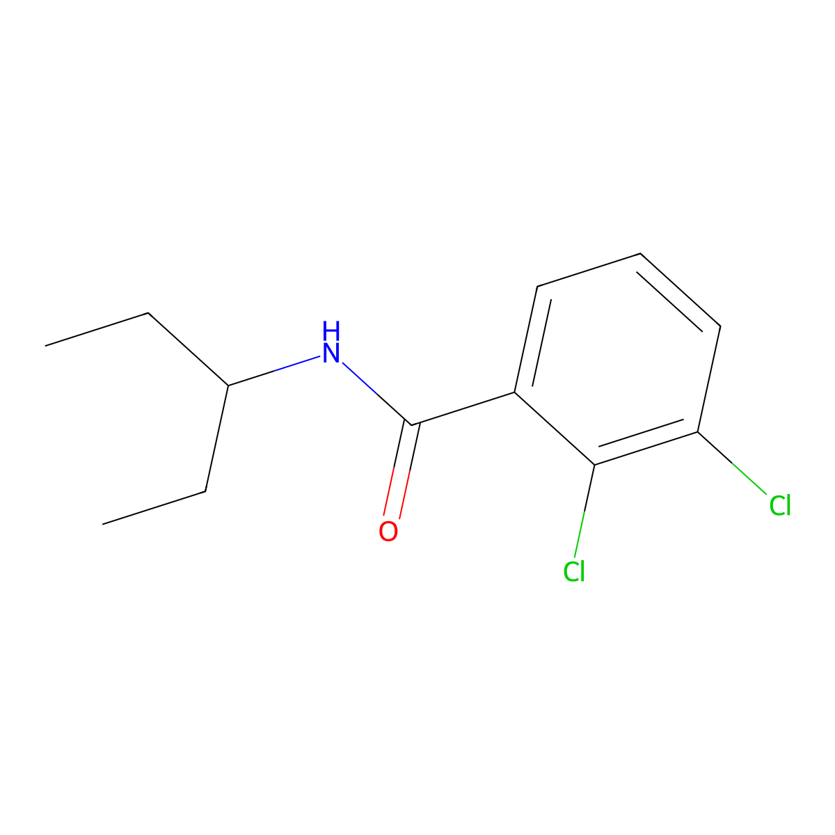 2,3-Dichloro-N-(1-ethylpropyl)benzamide molecular structure, CAS 844901-28-6