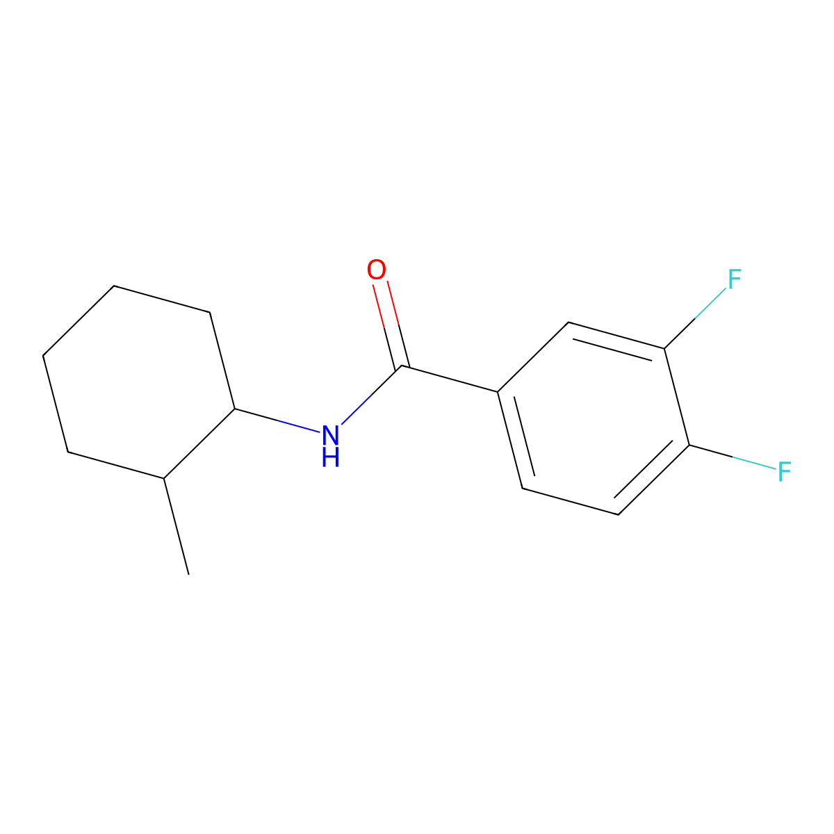 3,4-Difluoro-n-(2-methylcyclohexyl)benzamide molecular structure, CAS 844901-34-4