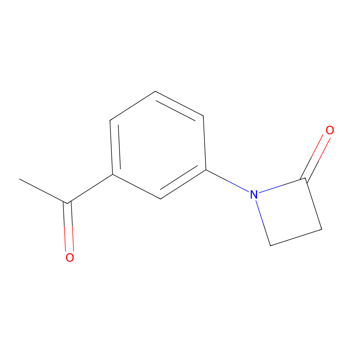 1-(3-Acetylphenyl)azetidin-2-one molecular structure, CAS 844902-62-1