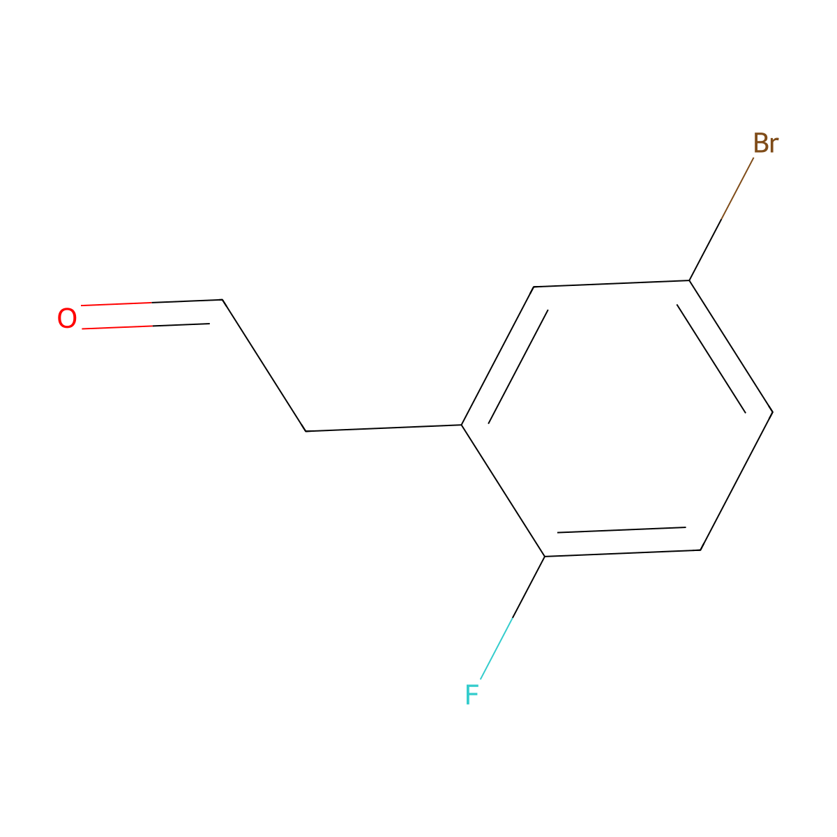 2-(5-Bromo-2-fluorophenyl)acetaldehyde molecular structure, CAS 844904-33-2