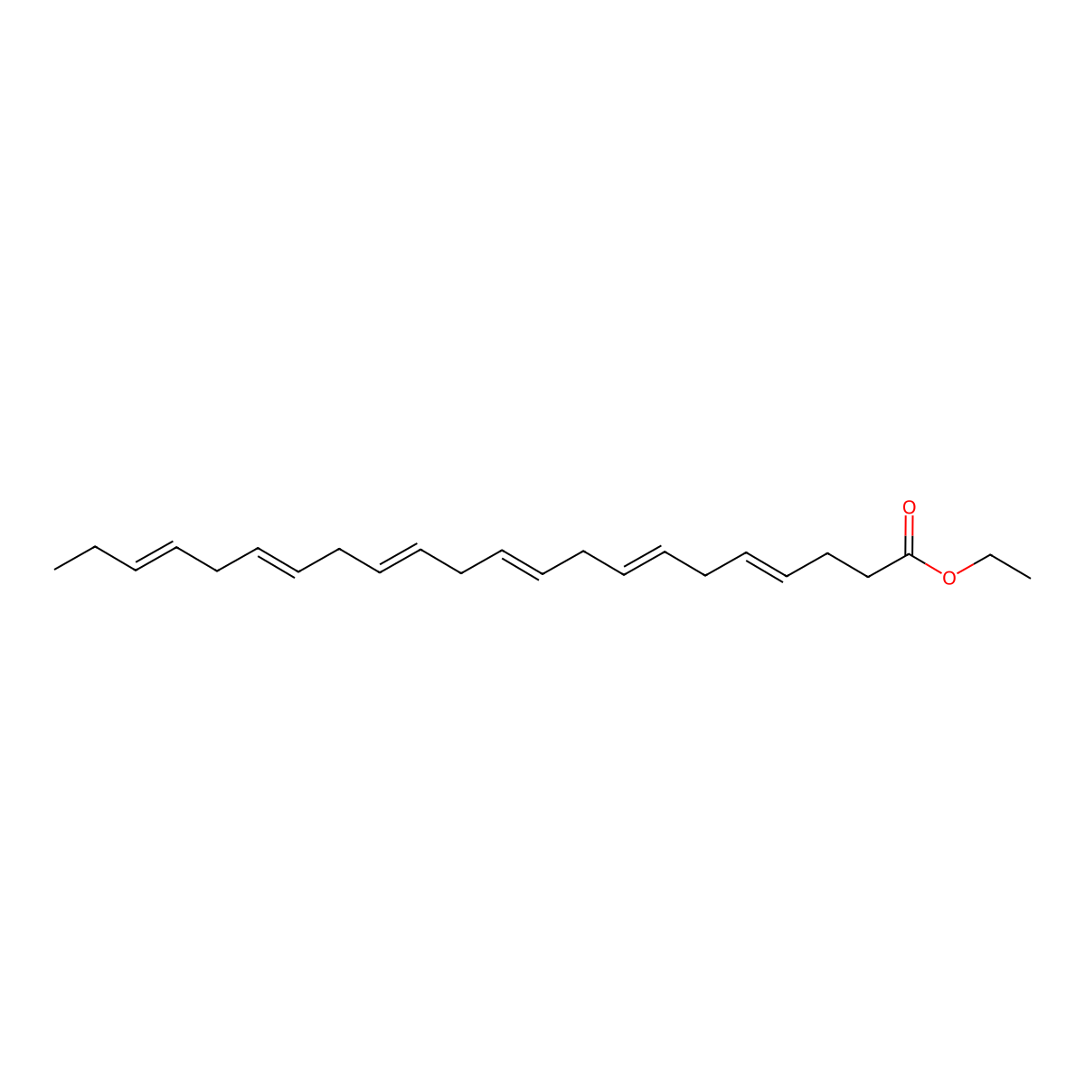 Ethyl 4,7,10,13,16,19-docosahexaenoate molecular structure, CAS 84494-72-4