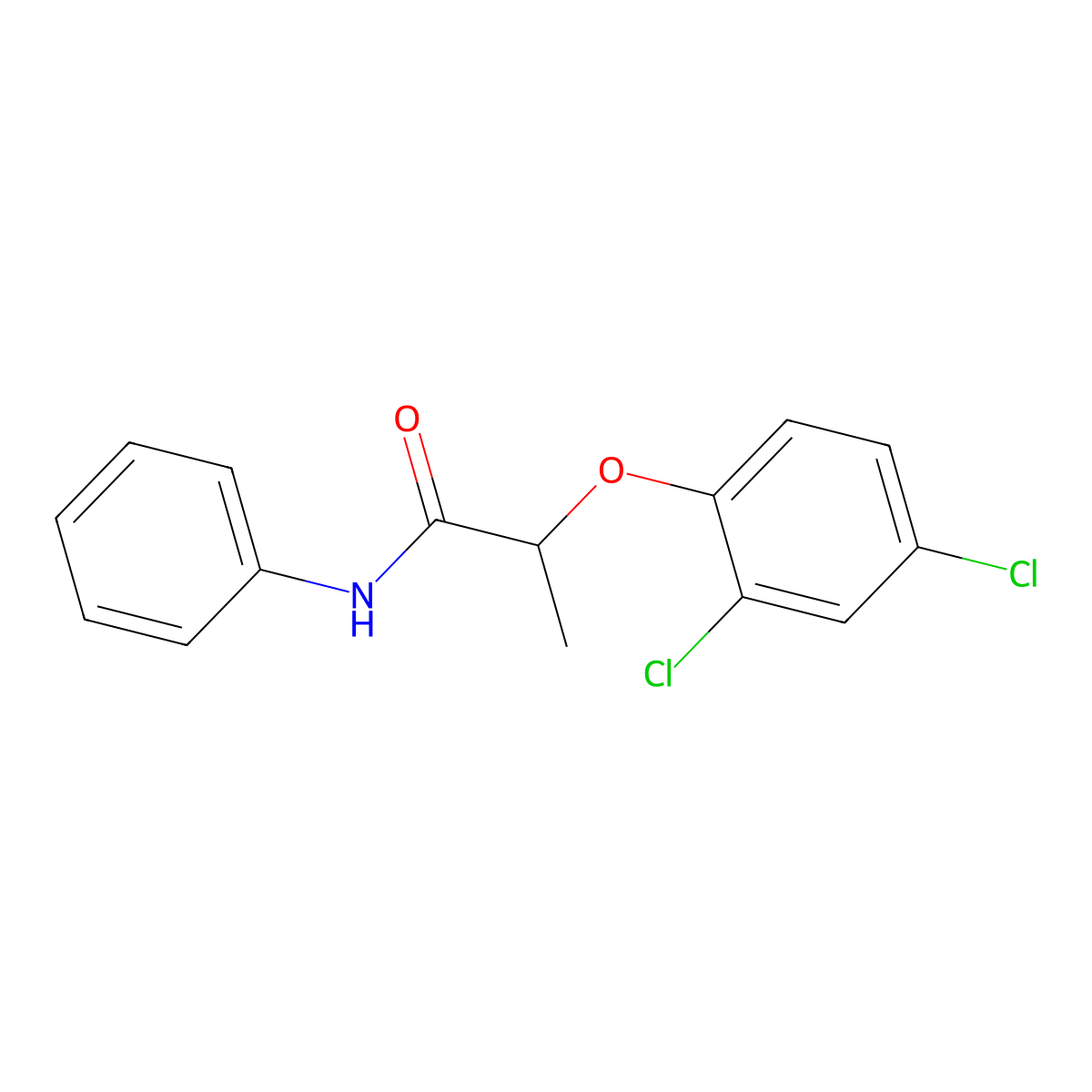 2-(2,4-dichlorophenoxy)-N-phenylpropanamide molecular structure, CAS 84496-87-7