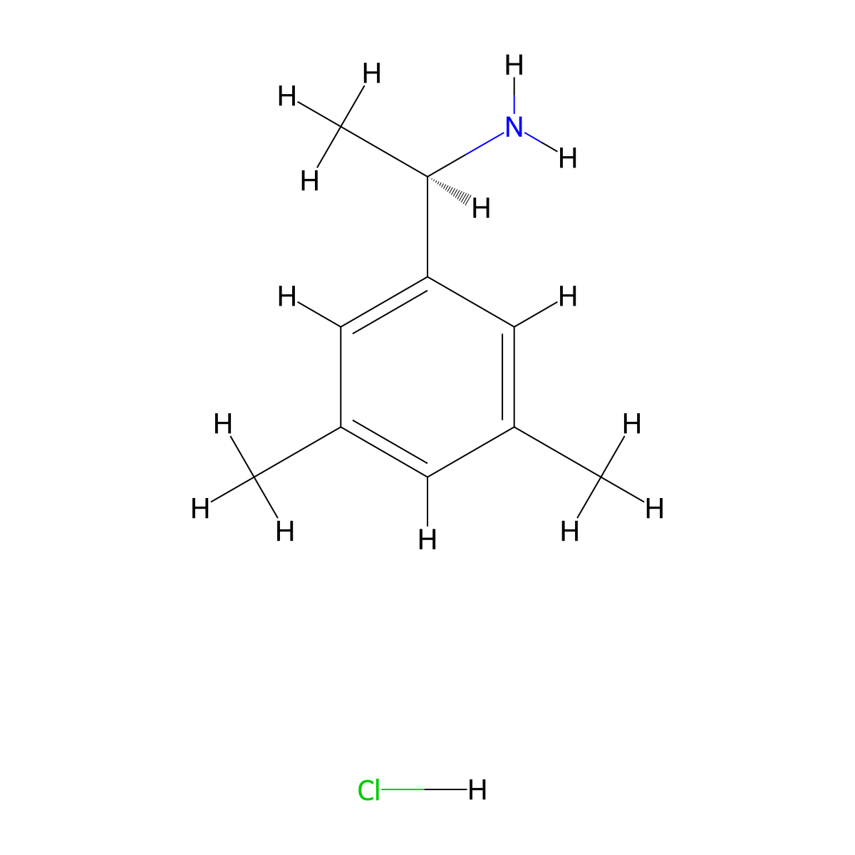 (R)-1-(3,5-Dimethylphenyl)ethanamine hydrochloride molecular structure, CAS 84499-74-1
