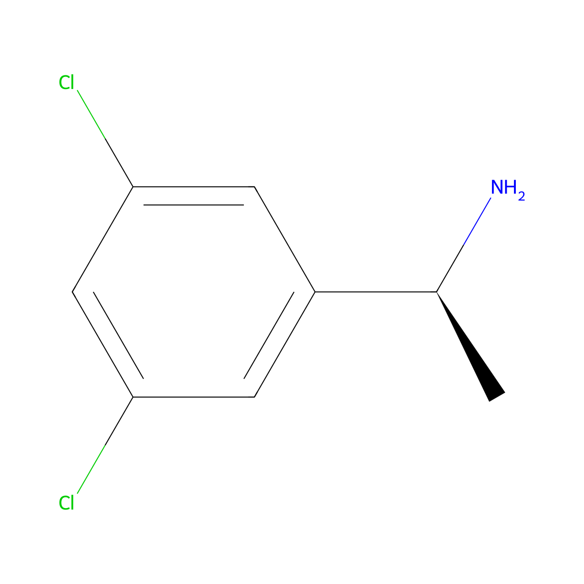 (S)-1-(3,5-Dichlorophenyl)ethanamine molecular structure, CAS 84499-75-2