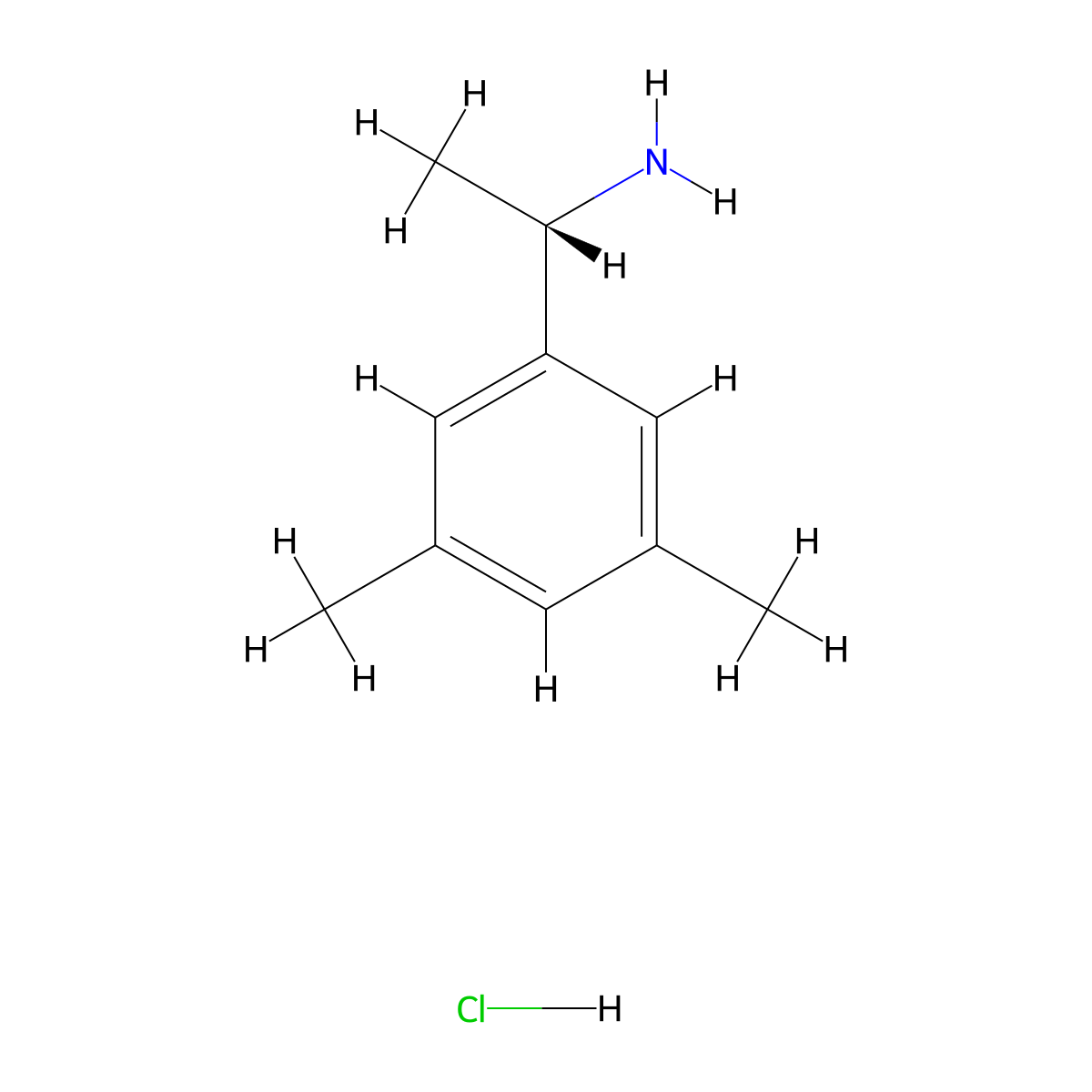 (S)-1-(3,5-dimethylphenyl)ethanamine hydrochloride molecular structure, CAS 84499-79-6