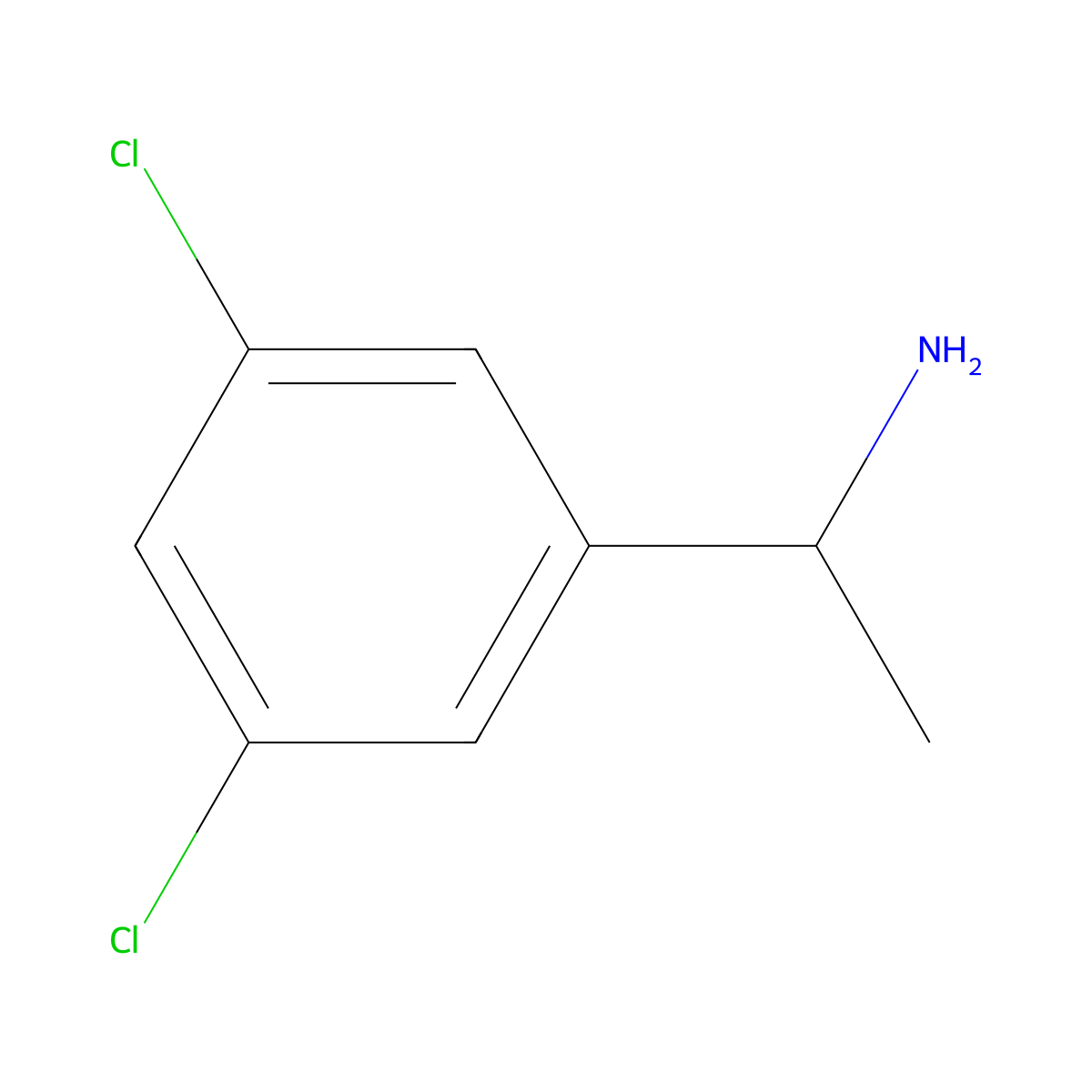 1-(3,5-Dichlorophenyl)ethanamine molecular structure, CAS 84499-83-2