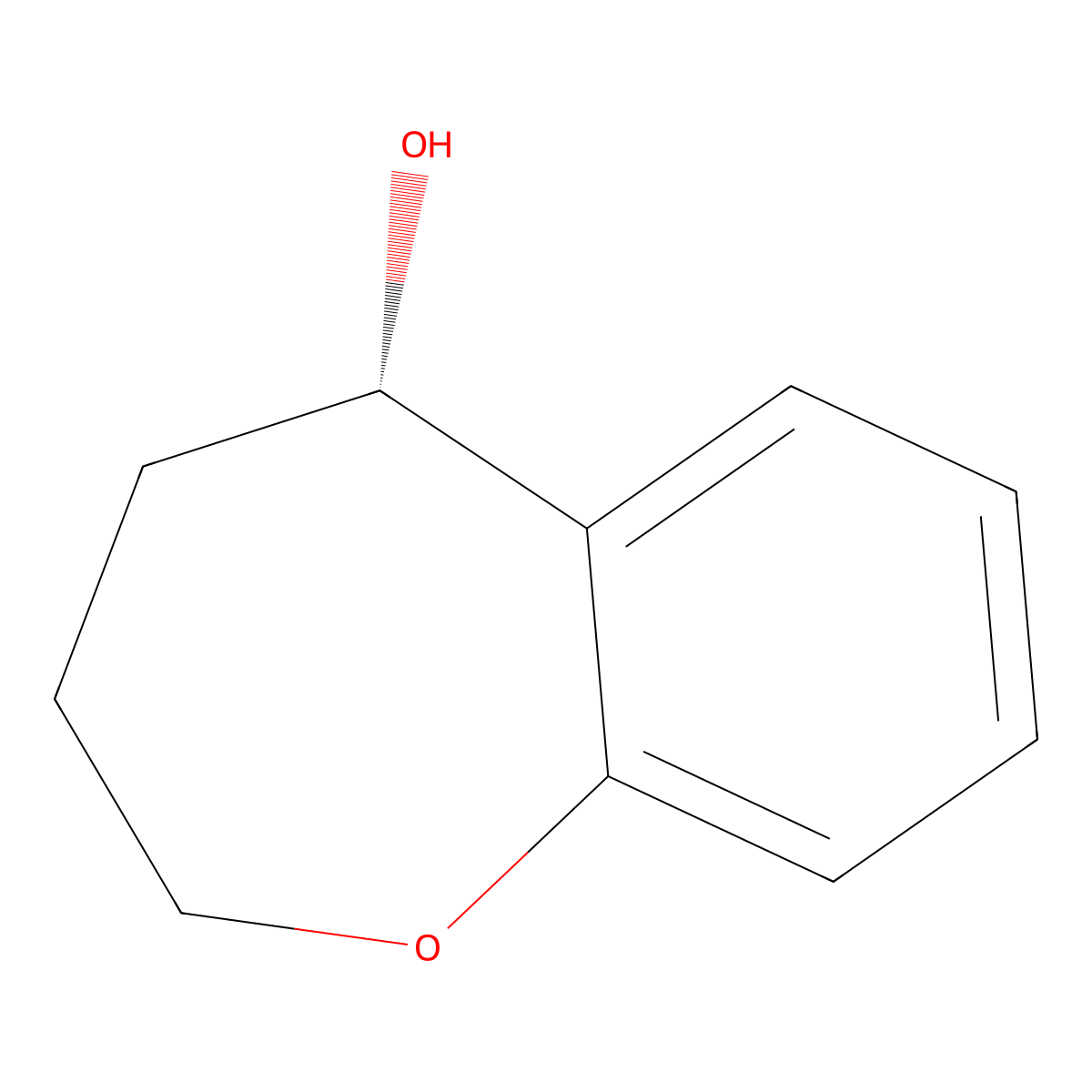 (5S)-2,3,4,5-tetrahydro-1-benzoxepin-5-ol molecular structure, CAS 84499-96-7
