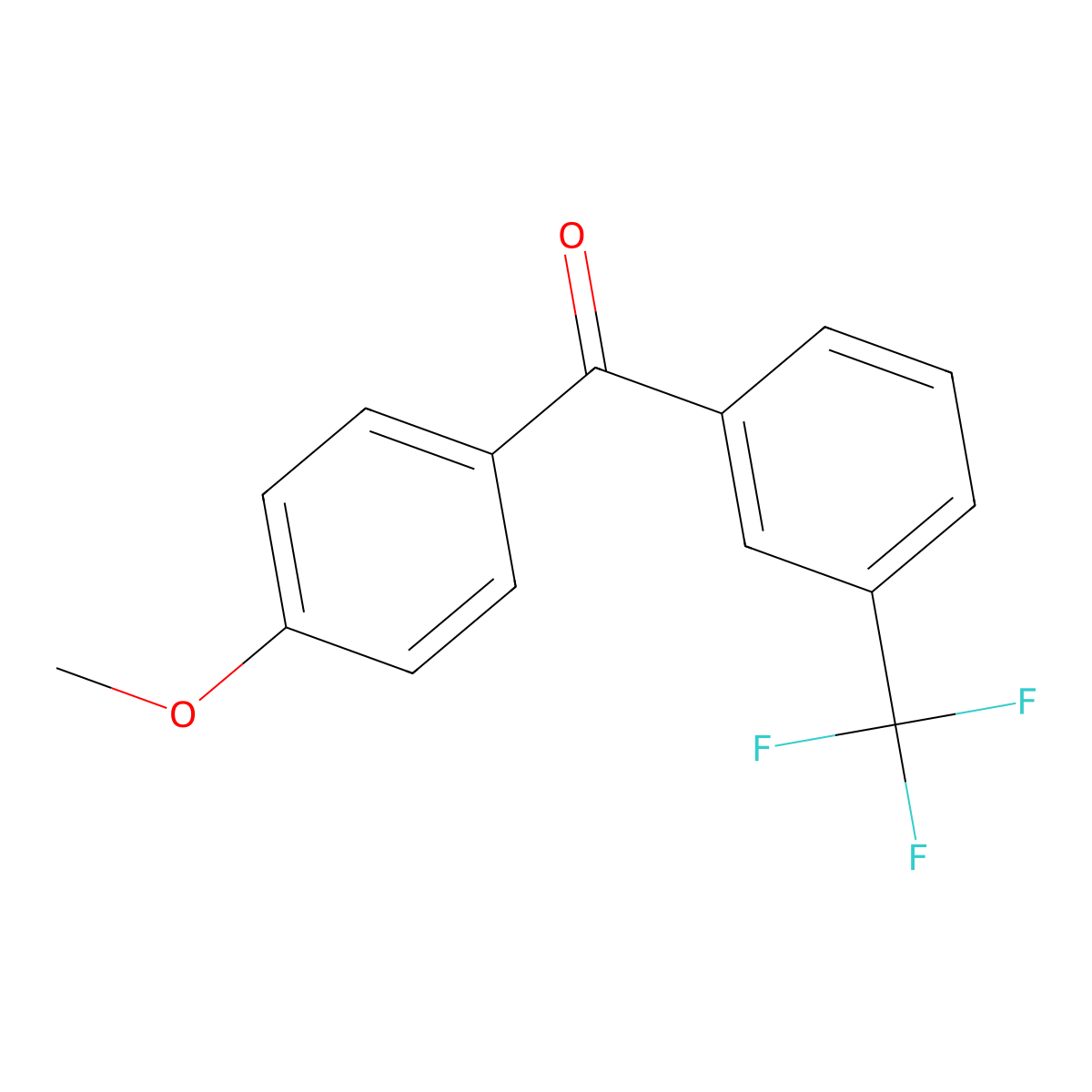 4'-Methoxy-3-(trifluoromethyl)benzophenone molecular structure, CAS 845-05-6