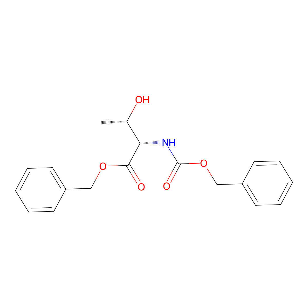 benzyl (2S,3S)-2-{[(benzyloxy)carbonyl]amino}-3-hydroxybutanoate molecular structure, CAS 84500-41-4
