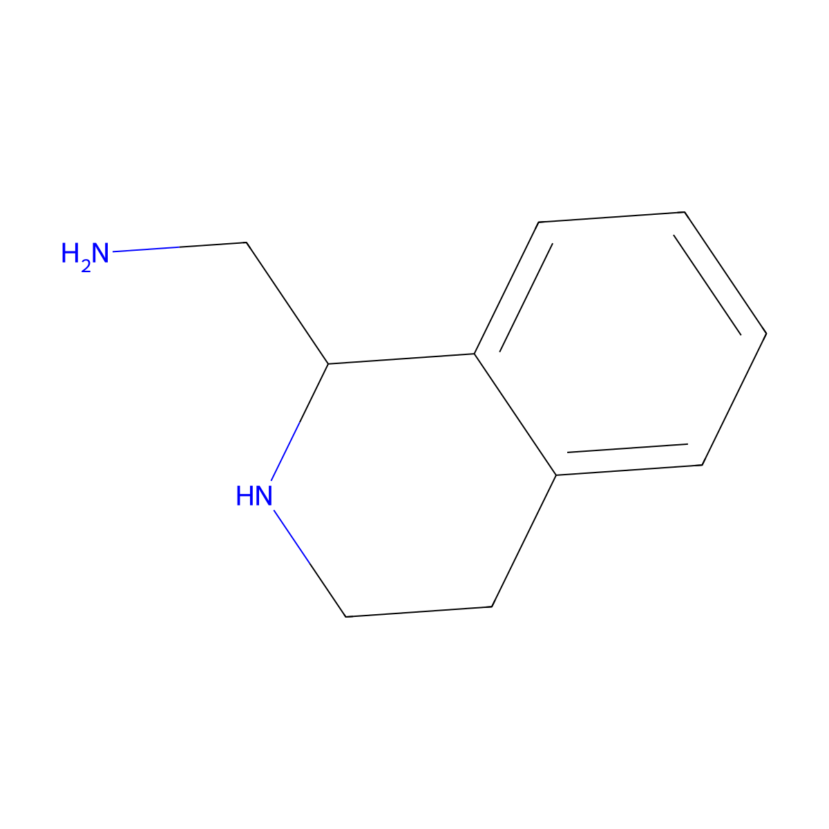 (1,2,3,4-Tetrahydroisoquinolin-1-yl)methanamine molecular structure, CAS 84500-70-9