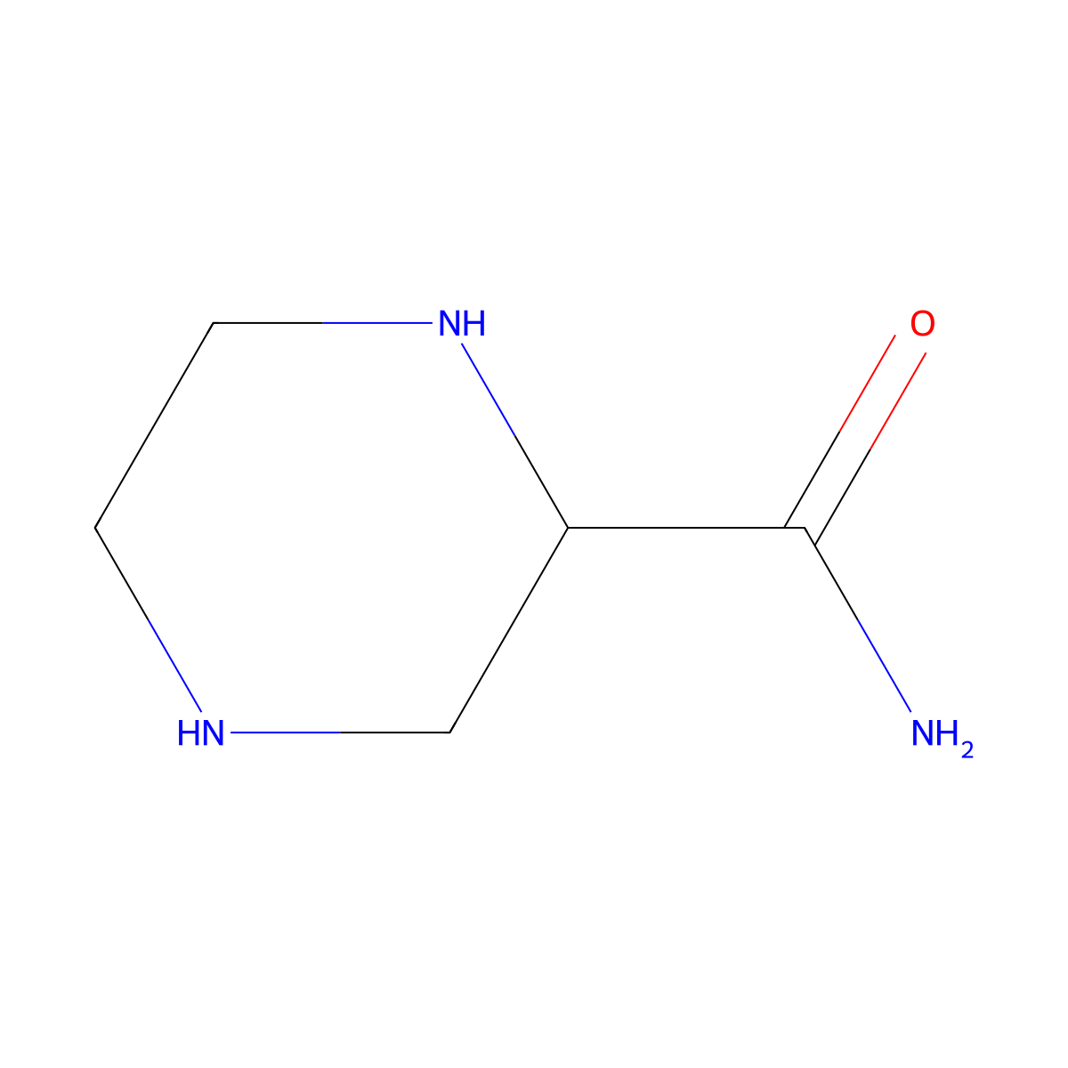 Piperazine-2-carboxamide molecular structure, CAS 84501-64-4