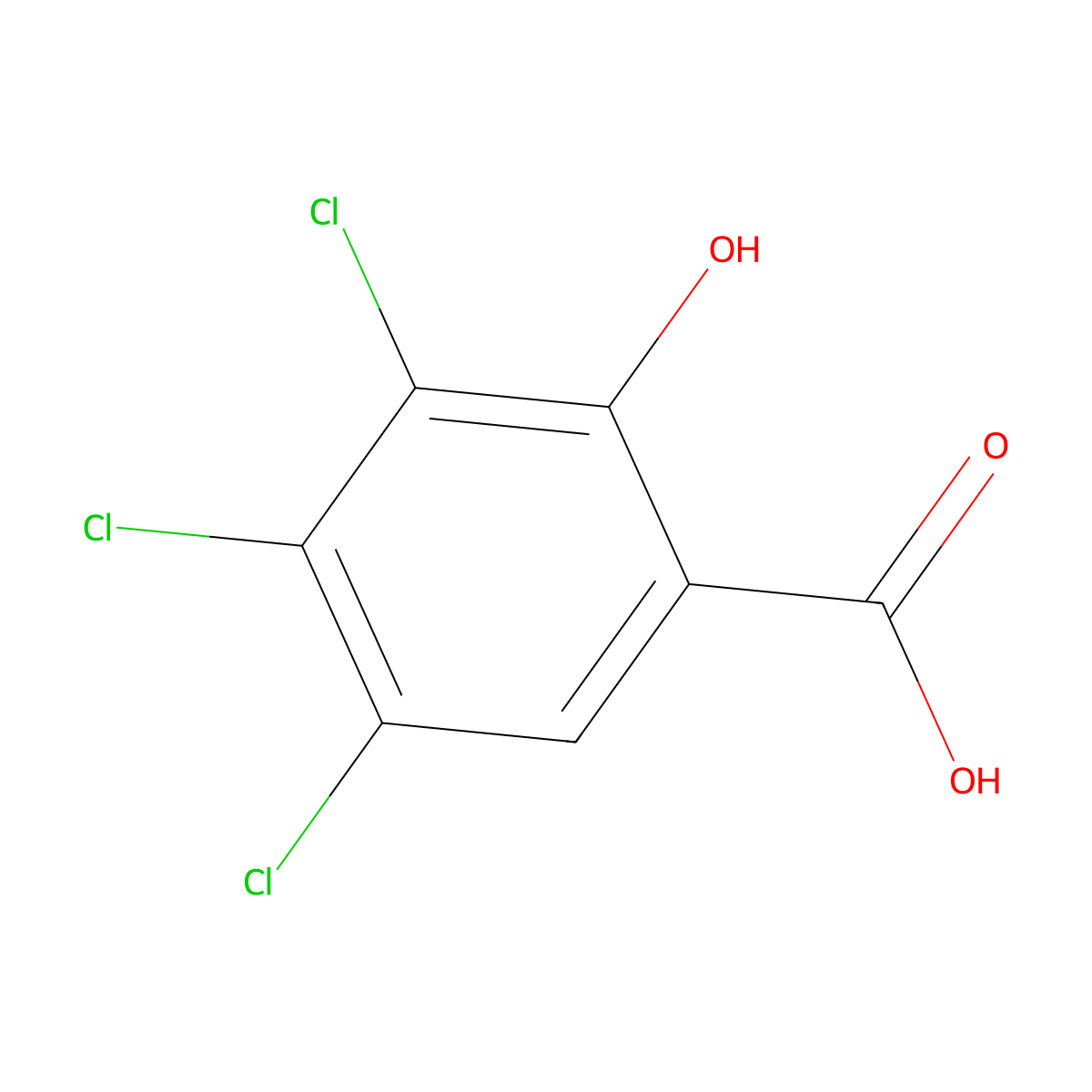 3,4,5-Trichlorosalicylic acid molecular structure, CAS 84501-65-5