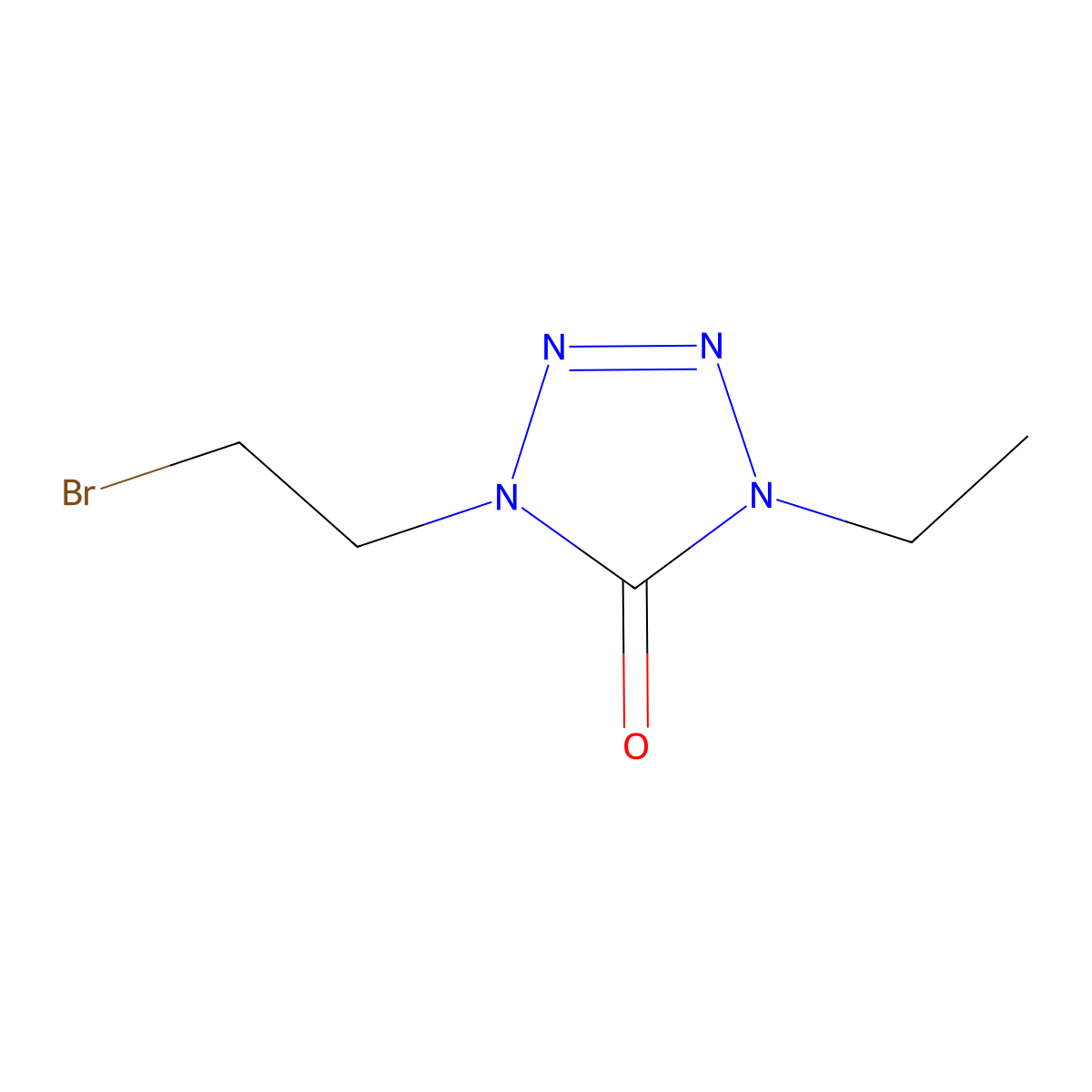 1-(2-Bromoethyl)-4-ethyl-1,4-dihydro-5H-tetrazol-5-one molecular structure, CAS 84501-67-7