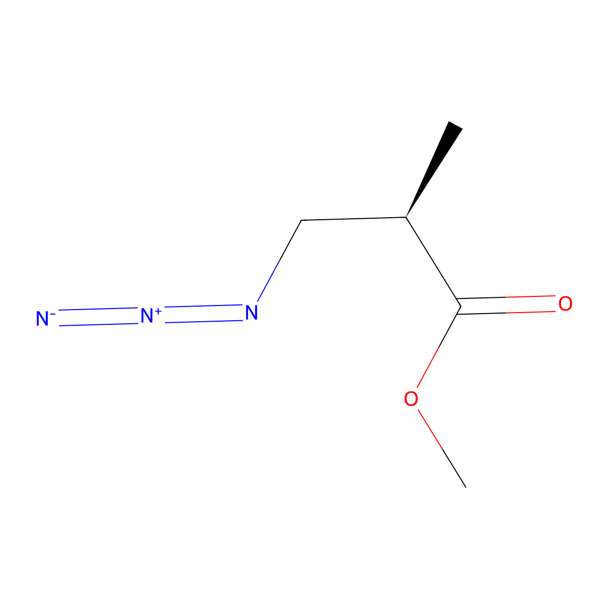 (R)-3-Azido-2-methylpropanoic acid, methyl ester molecular structure, CAS 84506-41-2