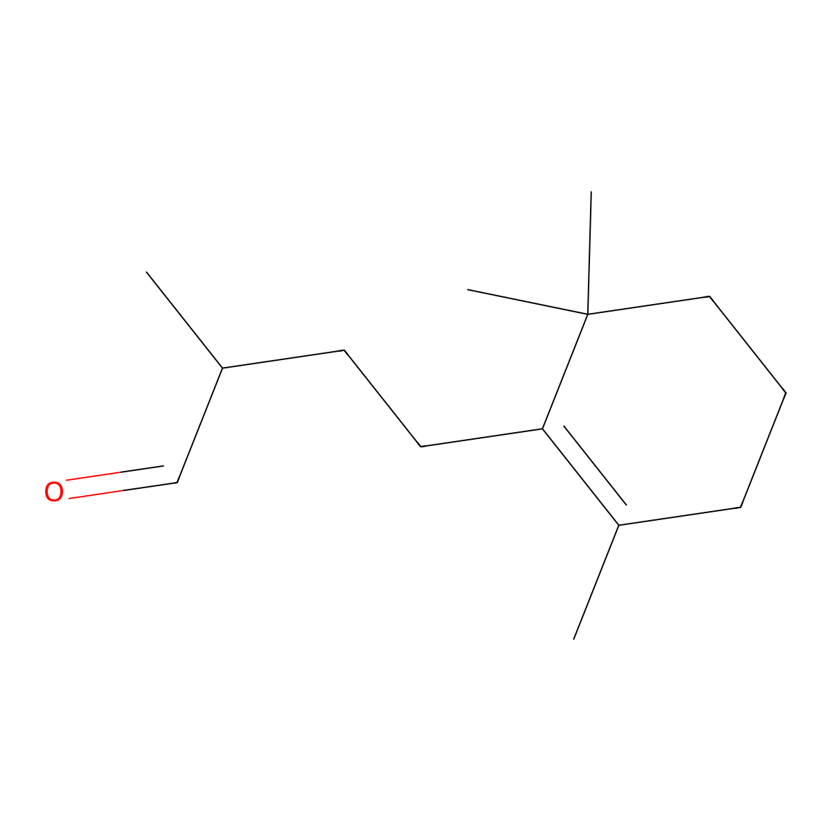alpha,2,6,6-Tetramethyl-1-cyclohexene-1-butanal molecular structure, CAS 84518-22-9