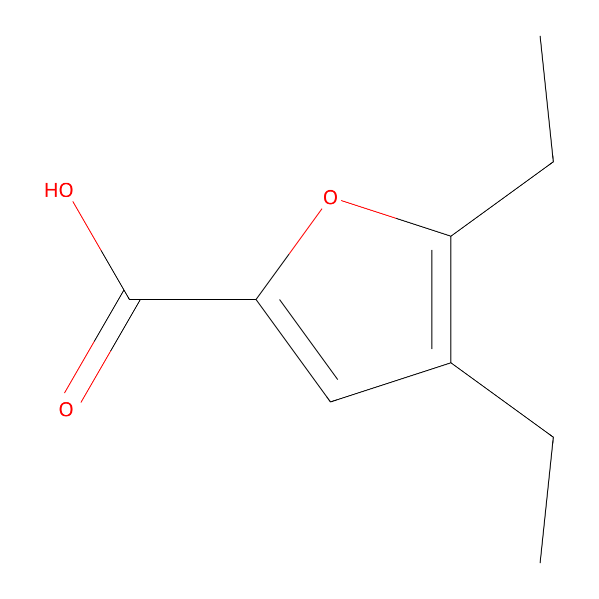 4,5-Diethylfuran-2-carboxylic acid molecular structure, CAS 84521-65-3