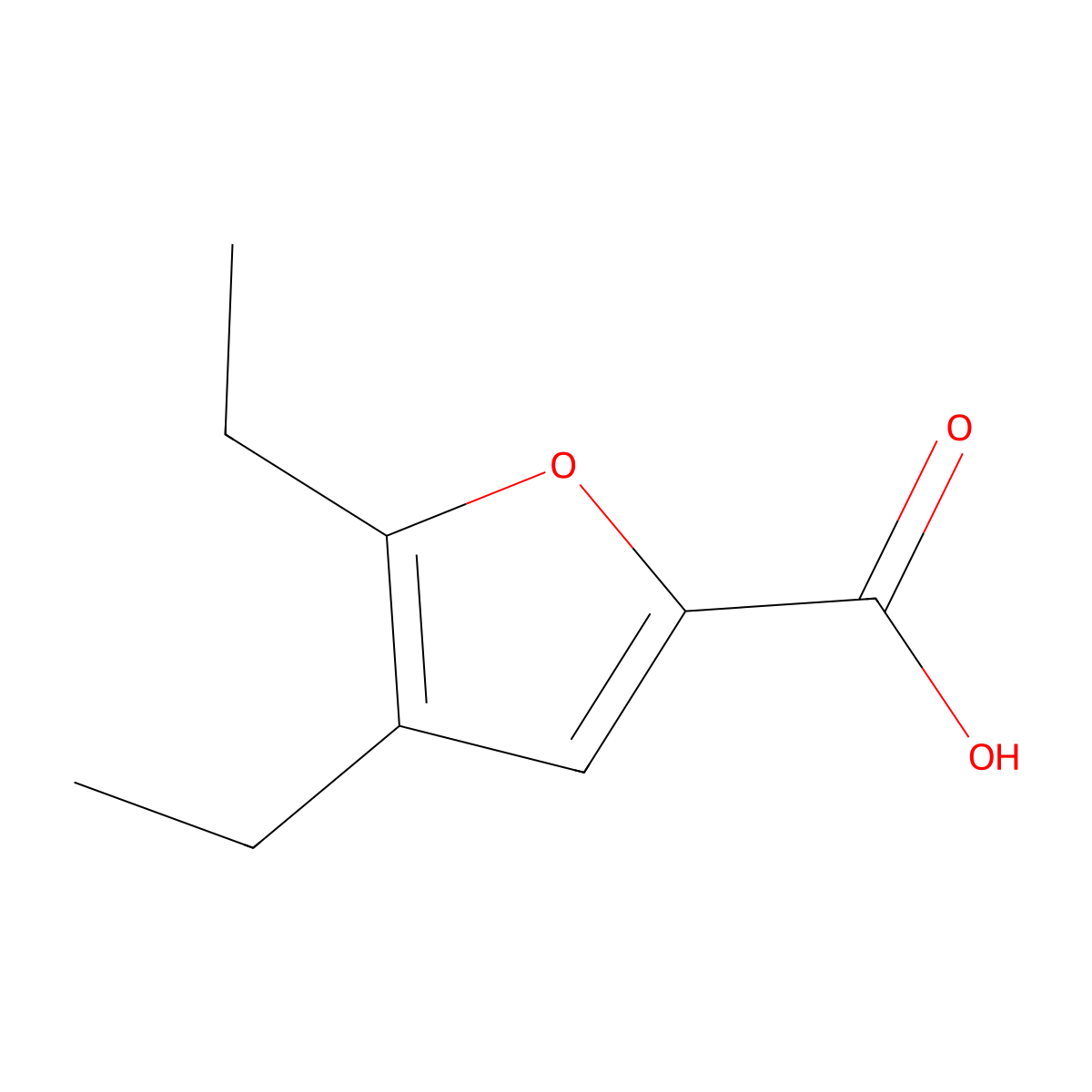 4,5-Diethylfuran-2-carboxylic acid molecular structure, CAS 84521-65-3