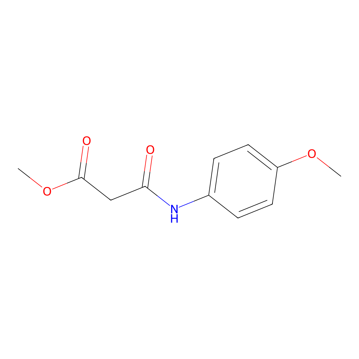 Methyl 3-((4-methoxyphenyl)amino)-3-oxopropionate molecular structure, CAS 84522-11-2