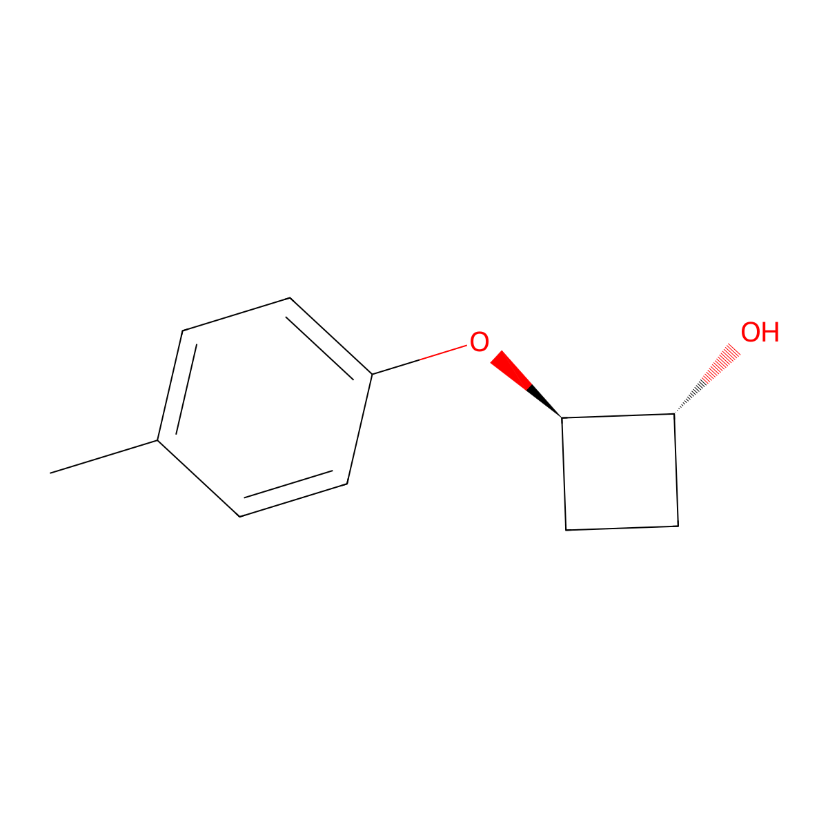 (1R,2R)-2-(4-methylphenoxy)cyclobutan-1-ol molecular structure, CAS 84525-20-2