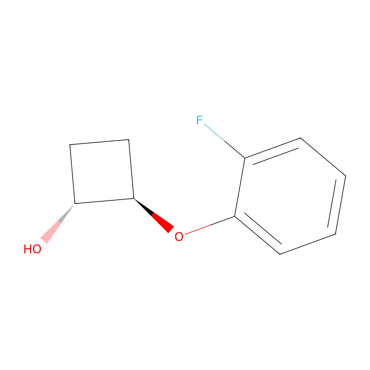 (1R,2R)-2-(2-fluorophenoxy)cyclobutan-1-ol molecular structure, CAS 84525-27-9