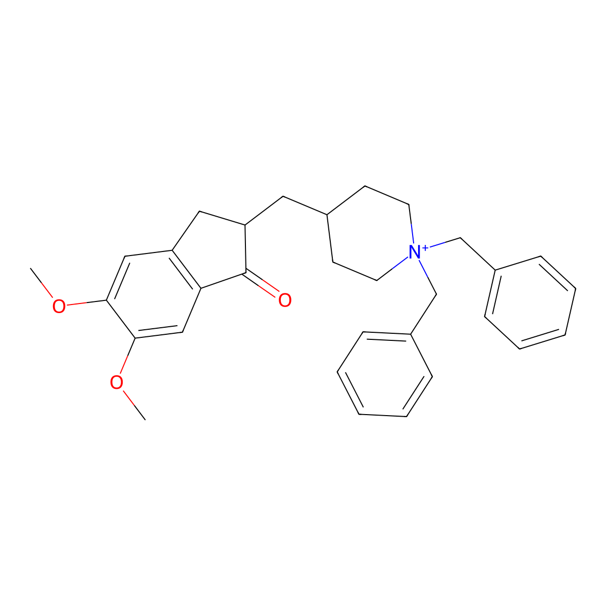 Donepezilbenzyl cation molecular structure, CAS 845252-34-8