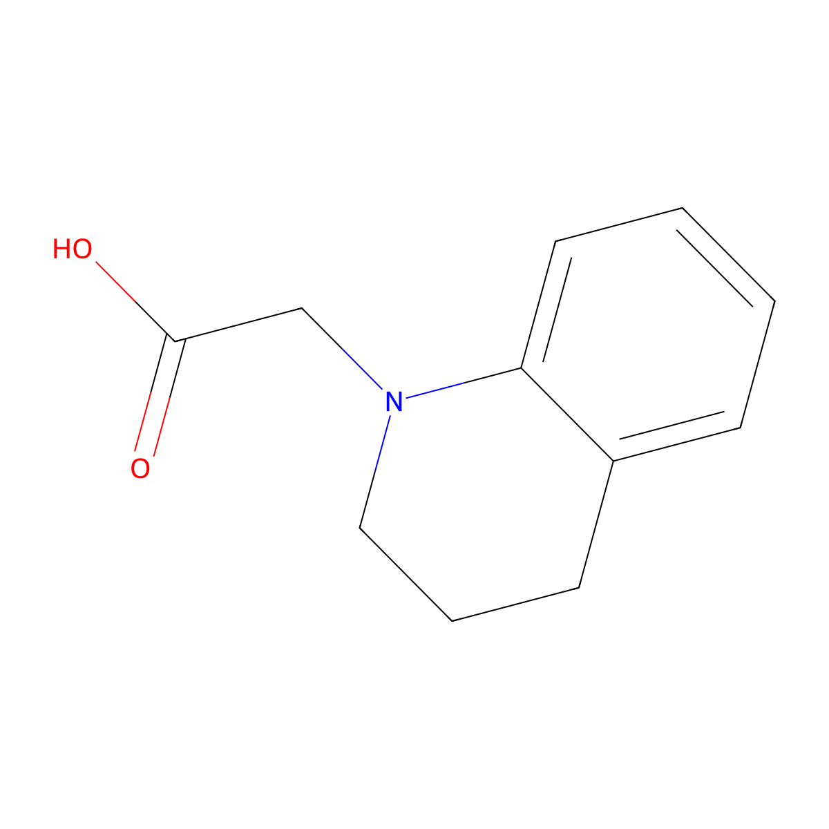 3,4-Dihydro-1(2H)-quinolineacetic acid molecular structure, CAS 845264-90-6