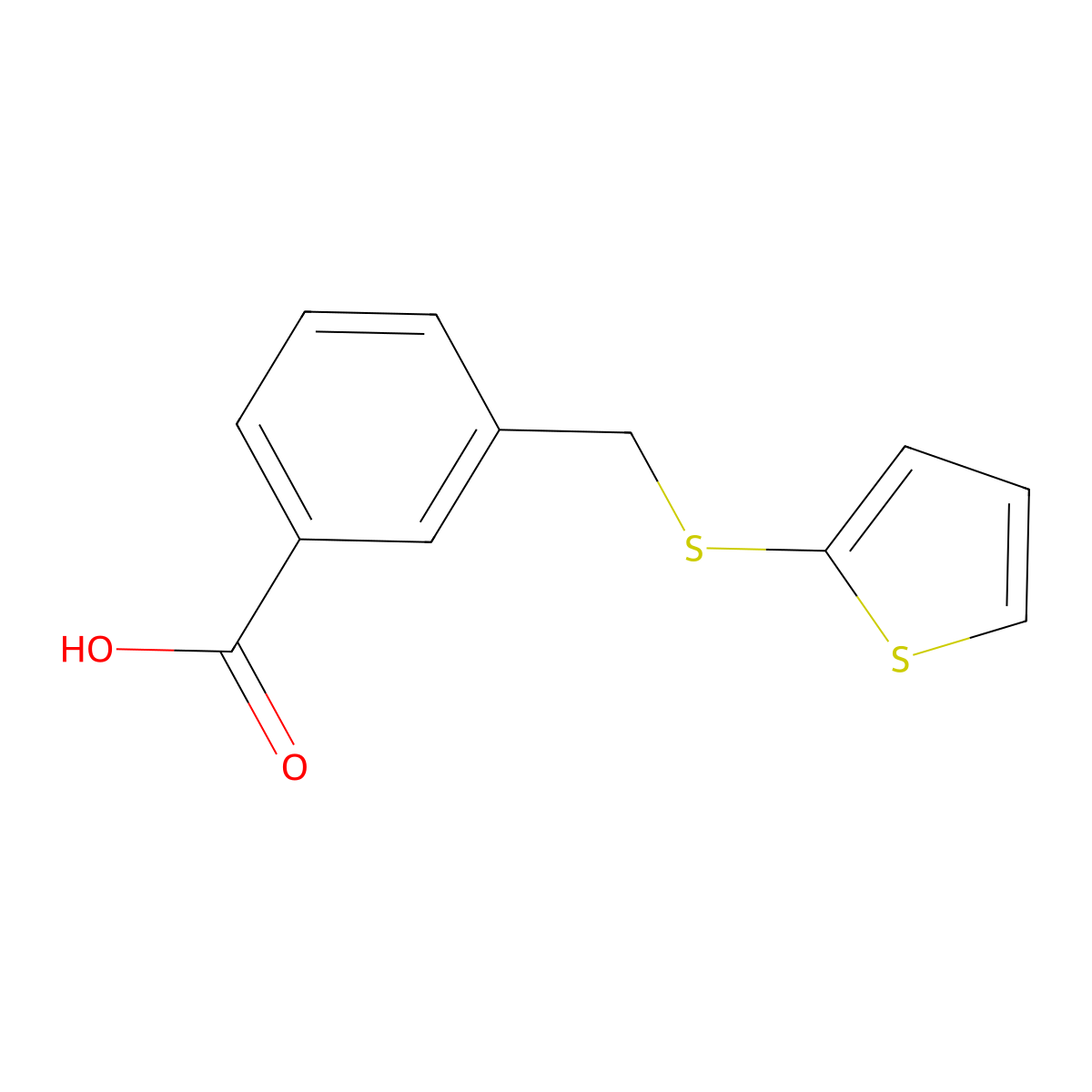 3-[(2-Thienylthio)methyl]benzoic acid molecular structure, CAS 845266-20-8