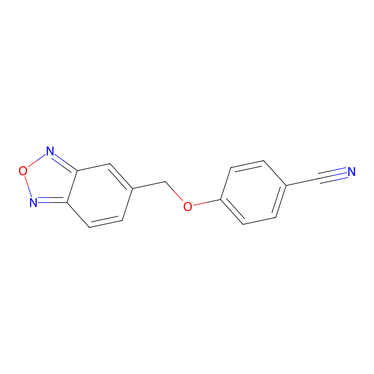 4-(2,1,3-Benzoxadiazol-5-ylmethoxy)benzonitrile molecular structure, CAS 845266-25-3