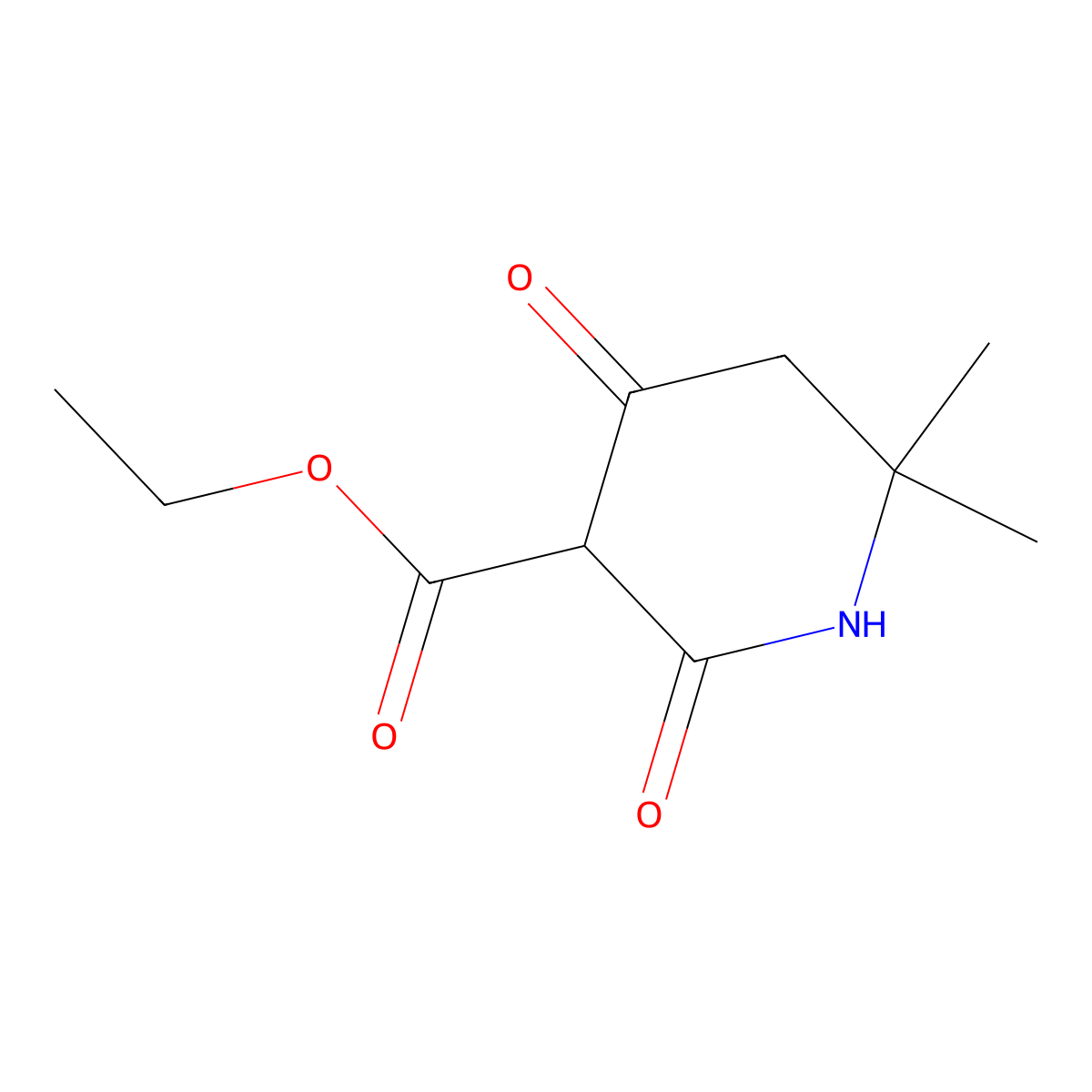 3-Piperidinecarboxylic acid, 6,6-dimethyl-2,4-dioxo-, ethyl ester molecular structure, CAS 845267-64-3
