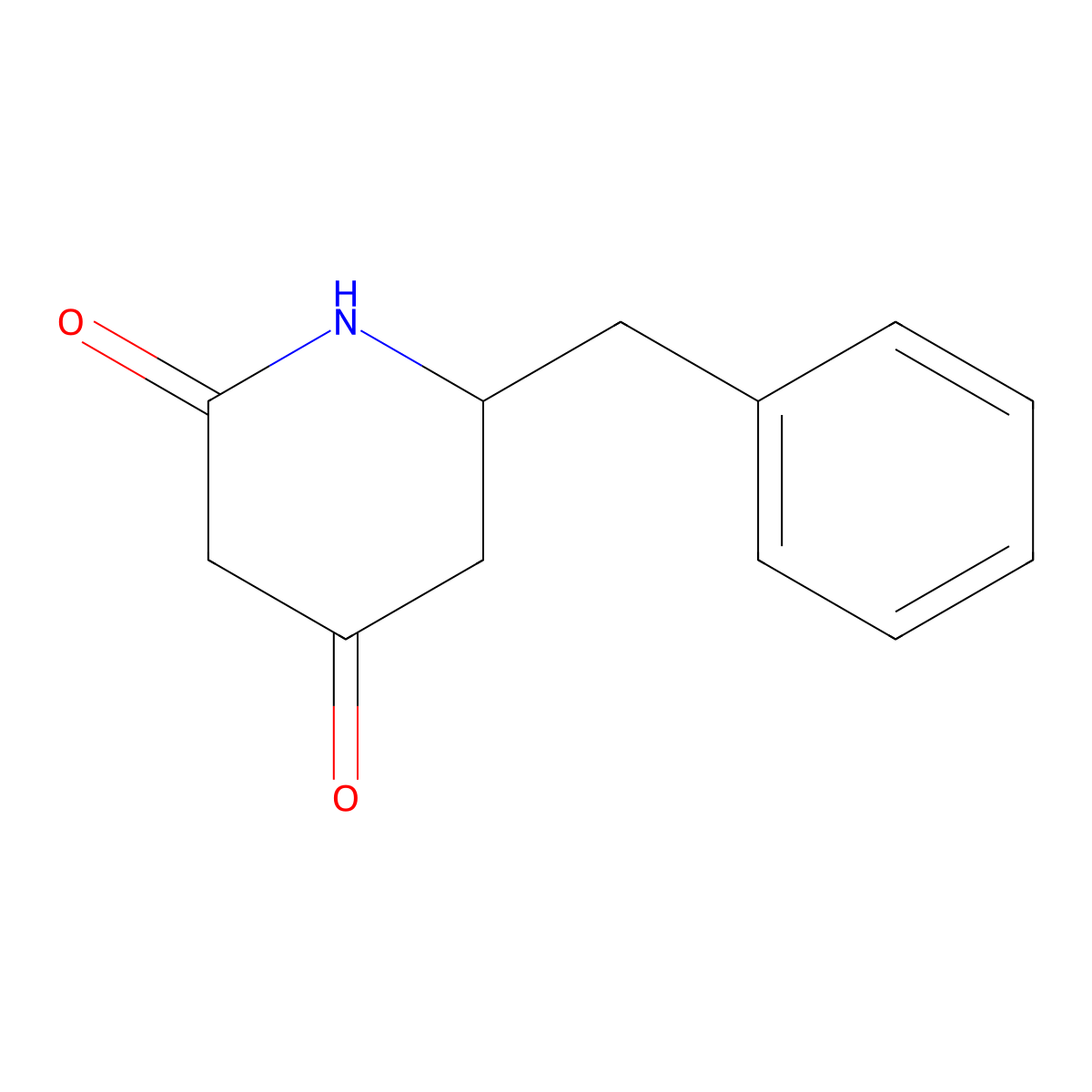 6-Benzylpiperidine-2,4-dione molecular structure, CAS 845267-74-5