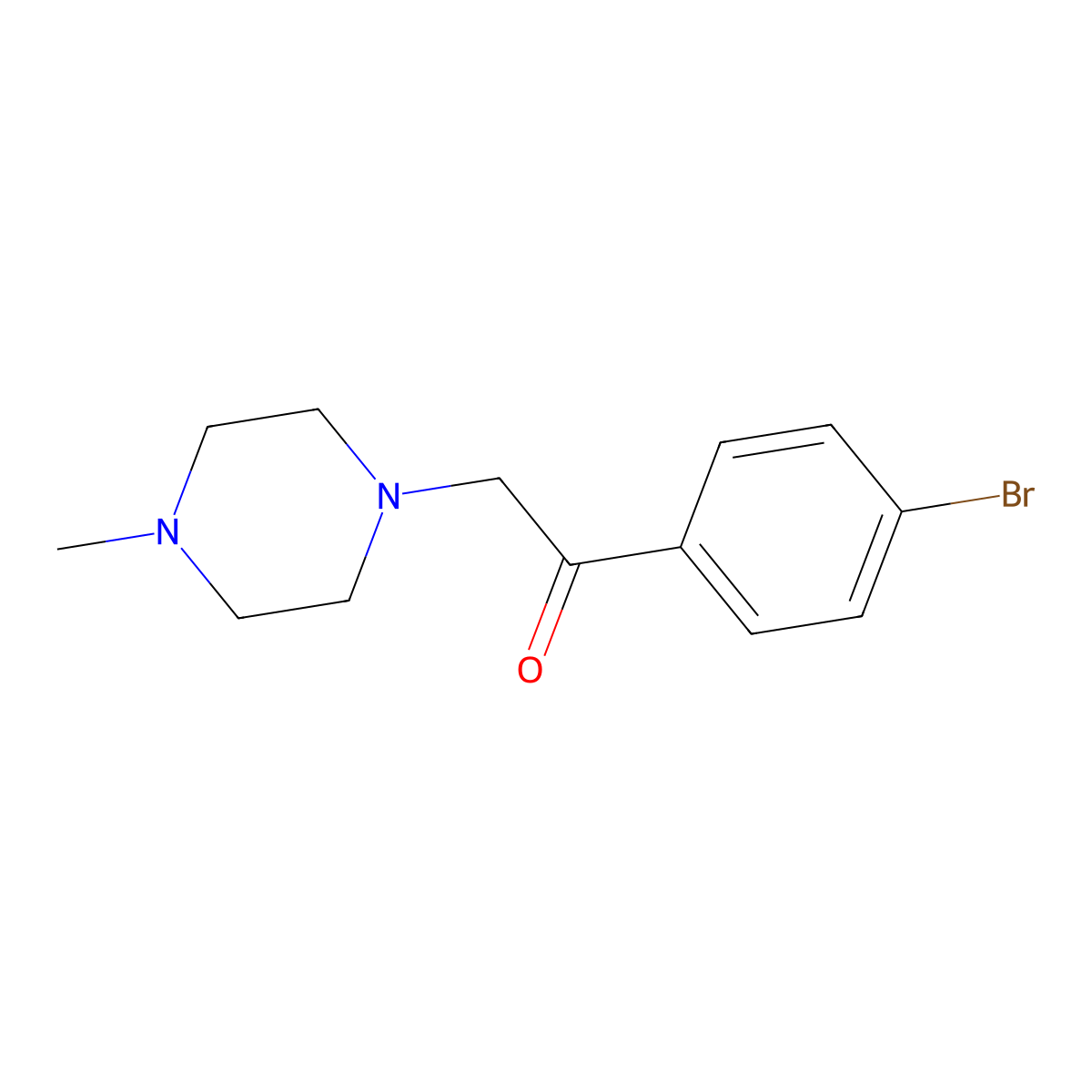 1-(4-Bromophenyl)-2-(4-methylpiperazin-1-yl)ethanone molecular structure, CAS 845289-18-1