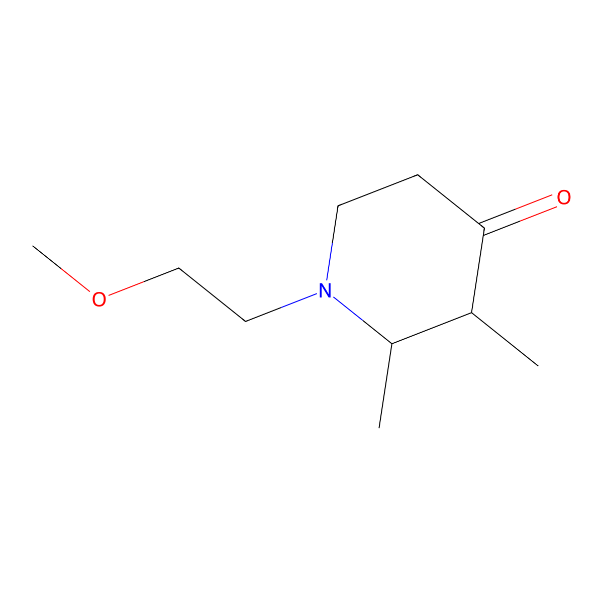1-(2-Methoxyethyl)-2,3-dimethylpiperidin-4-one molecular structure, CAS 845290-07-5