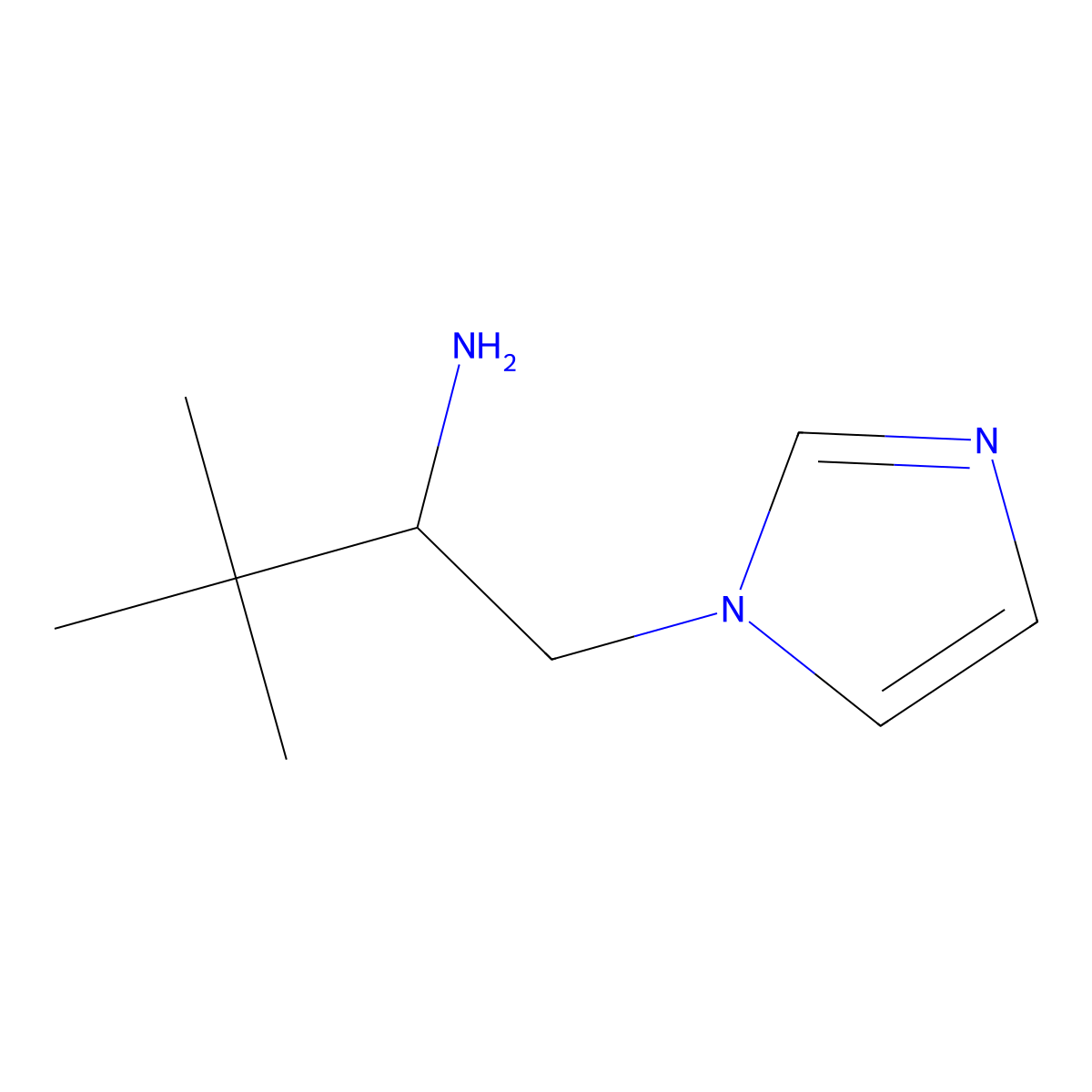 1-(1H-imidazol-1-yl)-3,3-dimethylbutan-2-amine molecular structure, CAS 845290-87-1