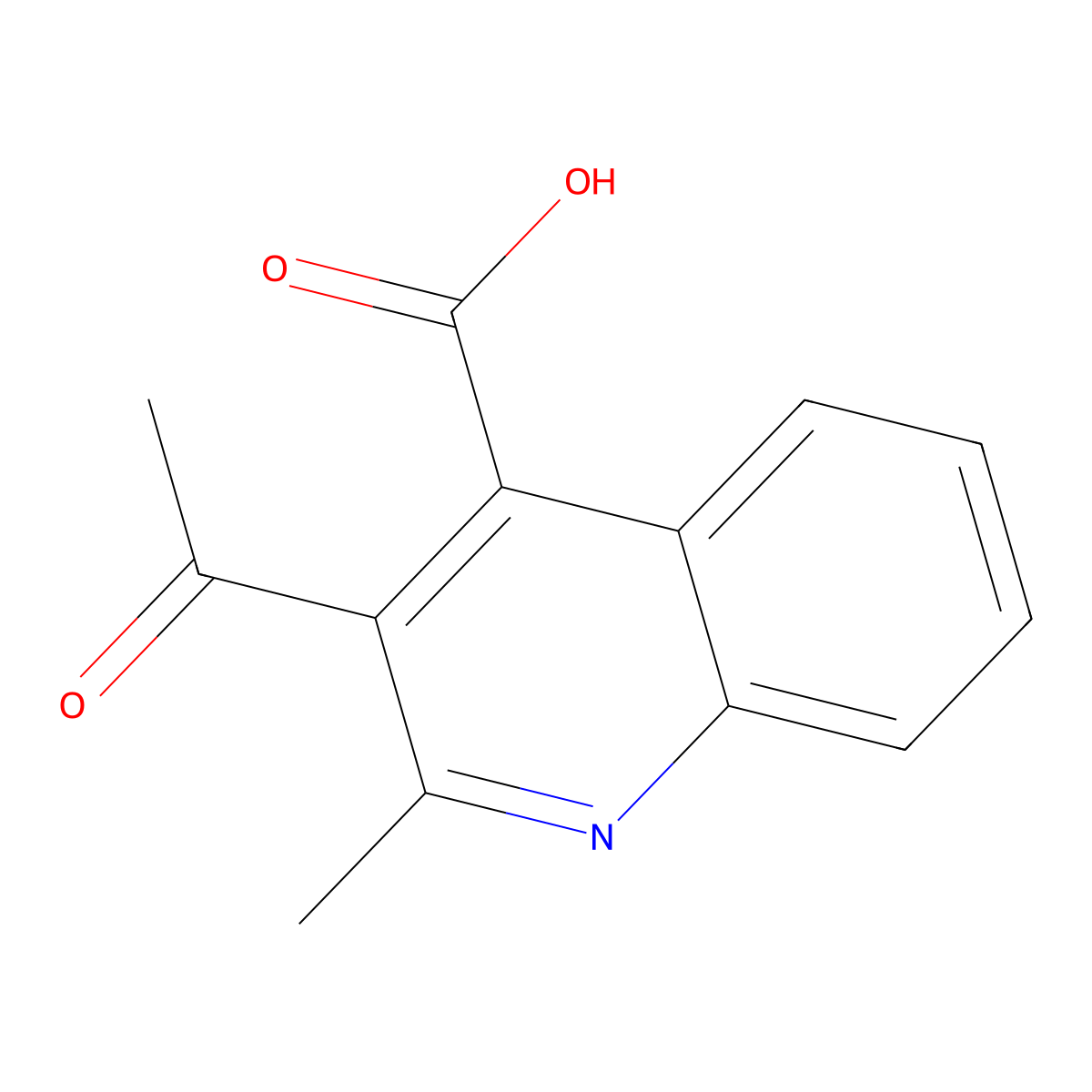 3-Acetyl-2-methylquinoline-4-carboxylic acid molecular structure, CAS 845294-37-3