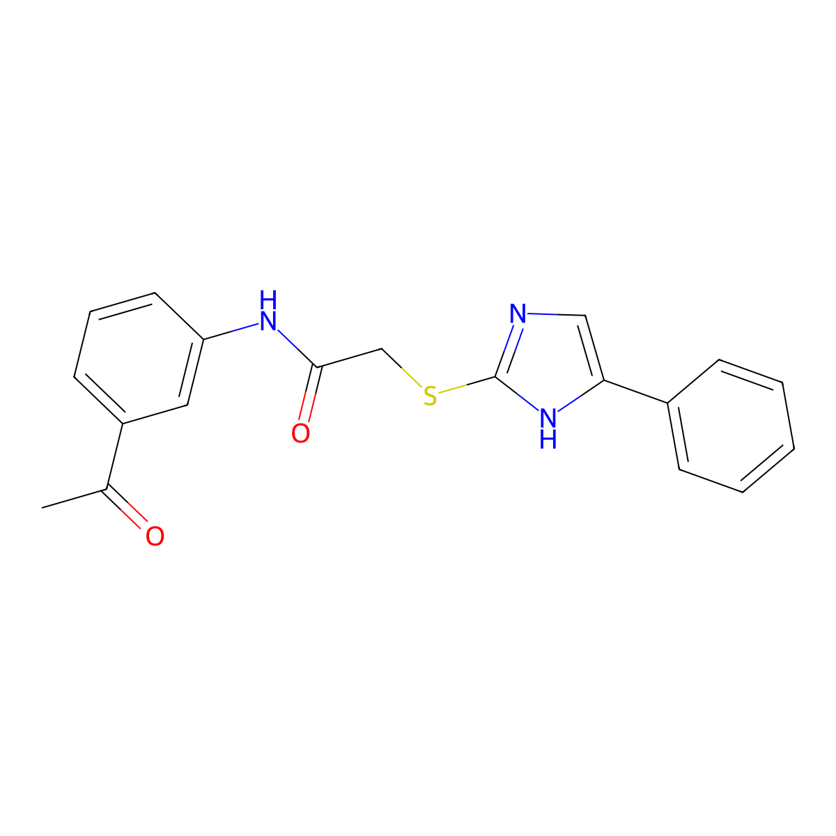 N-(3-acetylphenyl)-2-[(5-phenyl-1H-imidazol-2-yl)sulfanyl]acetamide molecular structure, CAS 845298-61-5