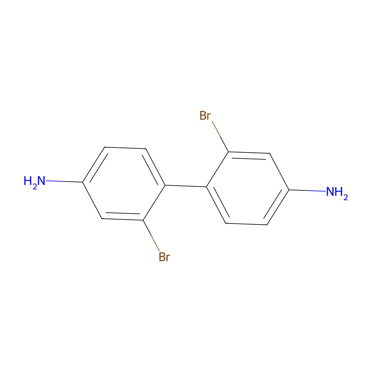 4,4'-Diamino-2,2'-dibromobiphenyl molecular structure, CAS 84530-60-9