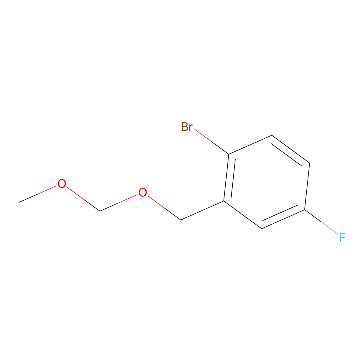 2-Bromo-5-fluoro-[1-(methoxymethoxy)methyl]benzene molecular structure, CAS 845301-93-1