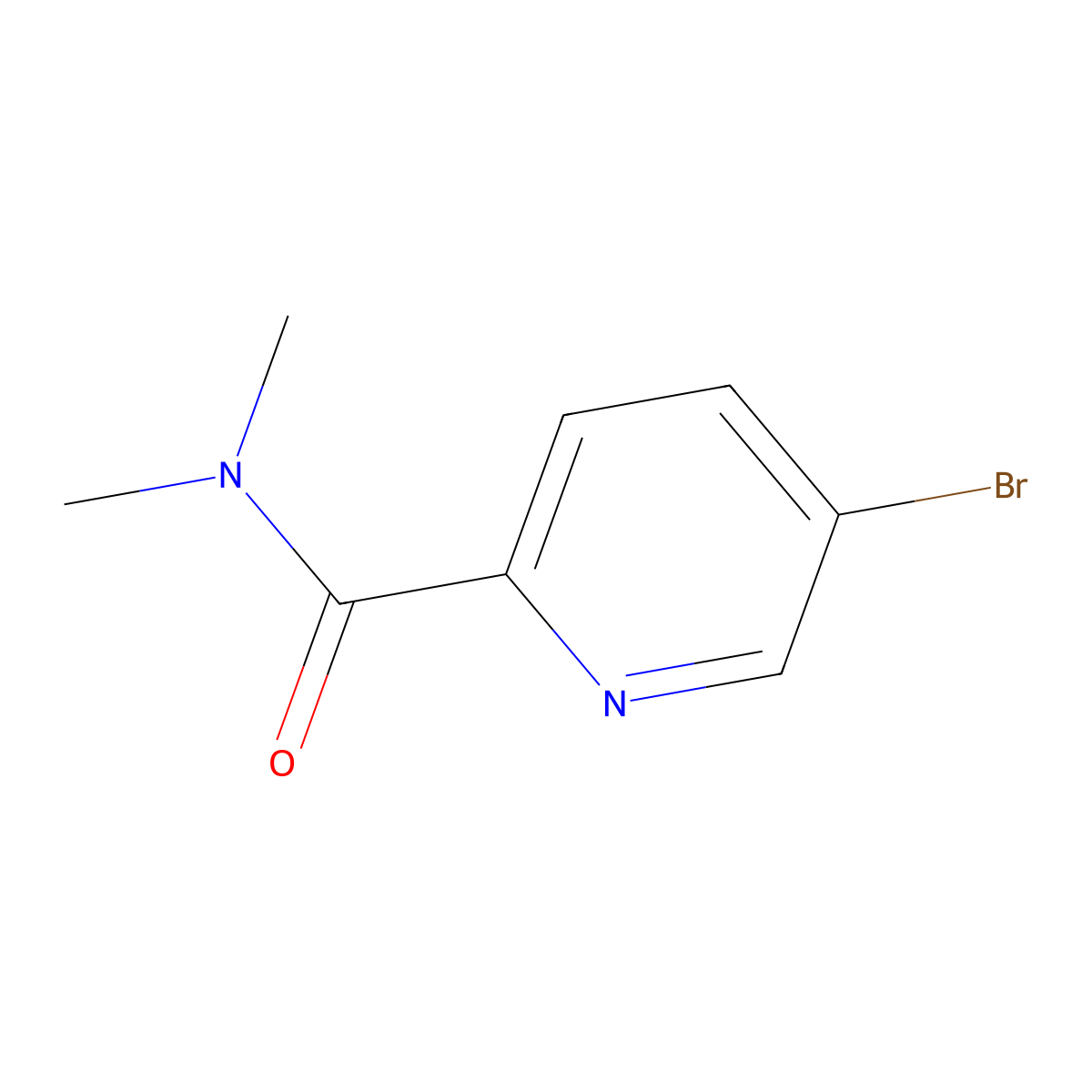 5-bromo-N,N-dimethylpicolinamide molecular structure, CAS 845305-86-4