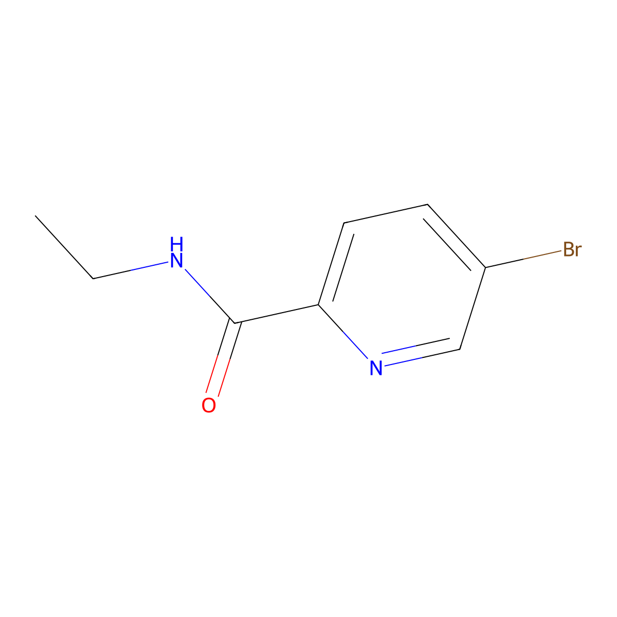 5-Bromo-N-ethylpicolinamide molecular structure, CAS 845305-88-6