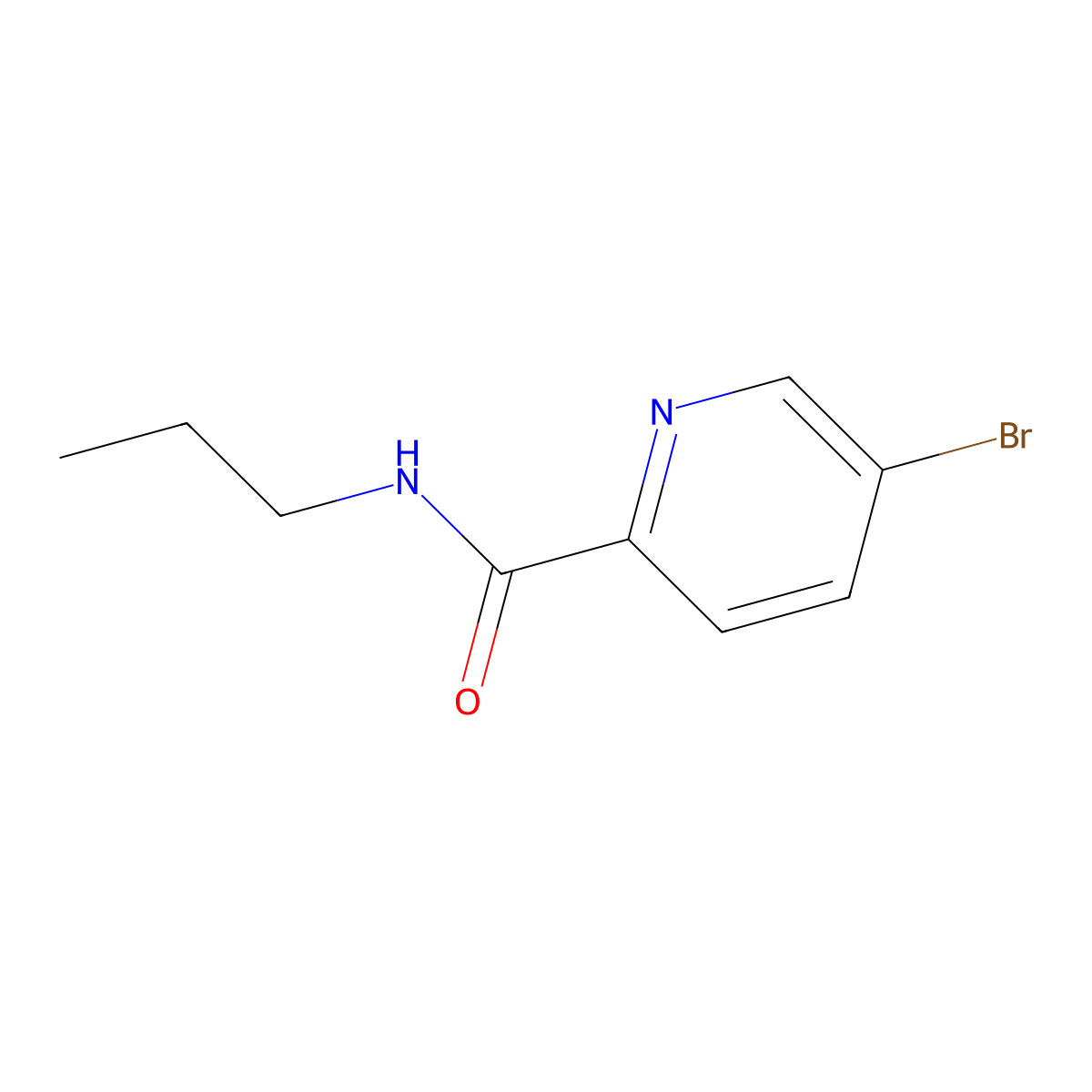 5-Bromo-N-propylpicolinamide molecular structure, CAS 845305-89-7