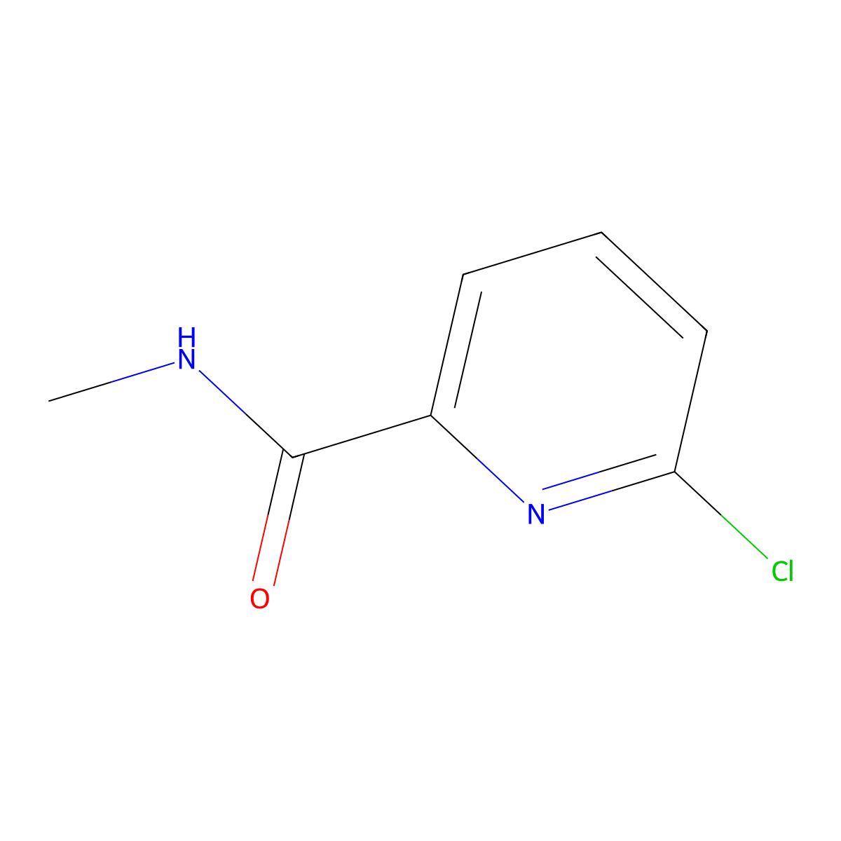 6-chloro-N-methylpyridine-2-carboxamide molecular structure, CAS 845306-04-9