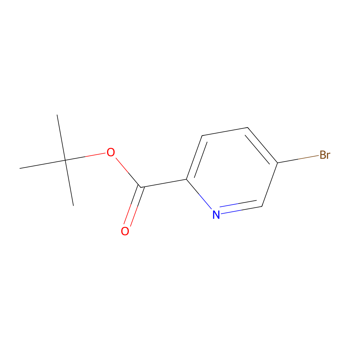 tert-Butyl 5-bromopyridine-2-carboxylate molecular structure, CAS 845306-08-3