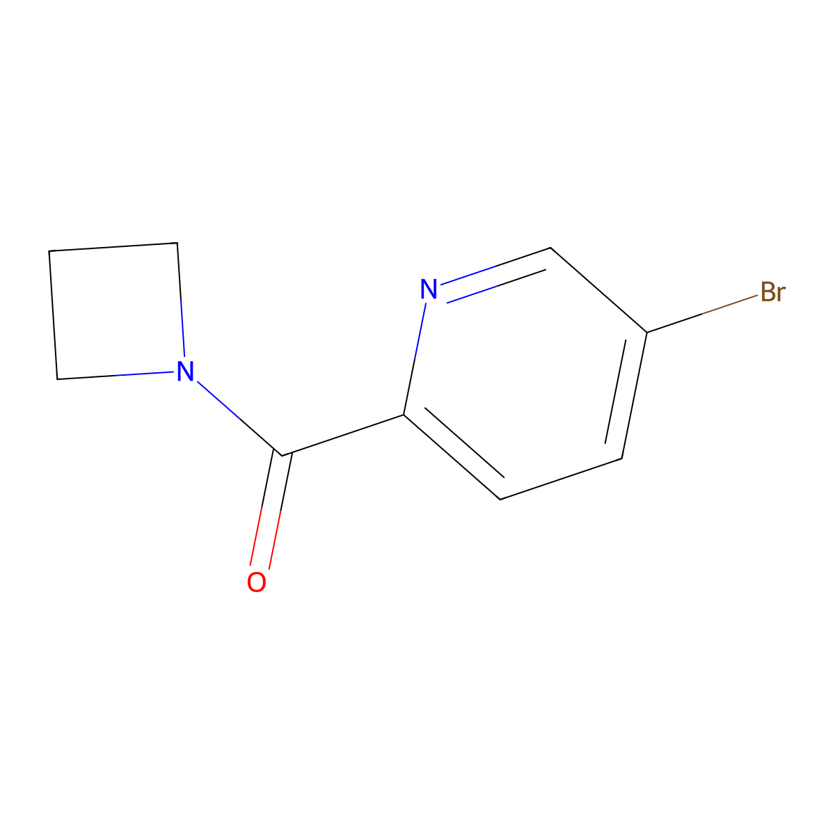 2-(Azetidin-1-ylcarbonyl)-5-bromopyridine molecular structure, CAS 845306-16-3