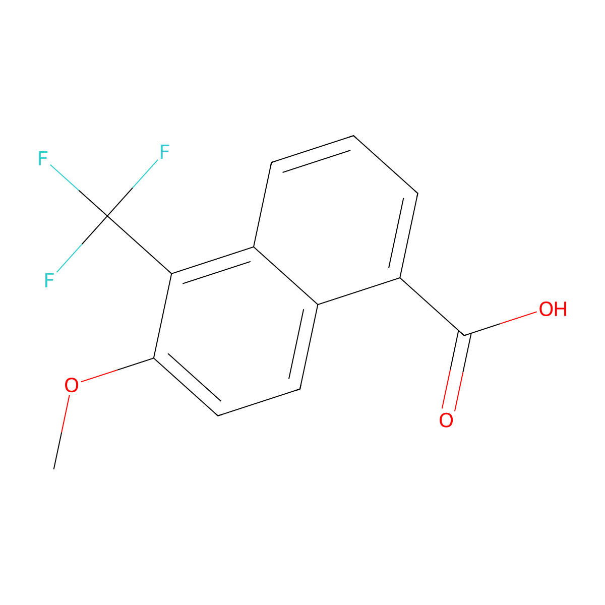 6-Methoxy-5-trifluoromethyl-1-naphthoic acid molecular structure, CAS 84532-72-9