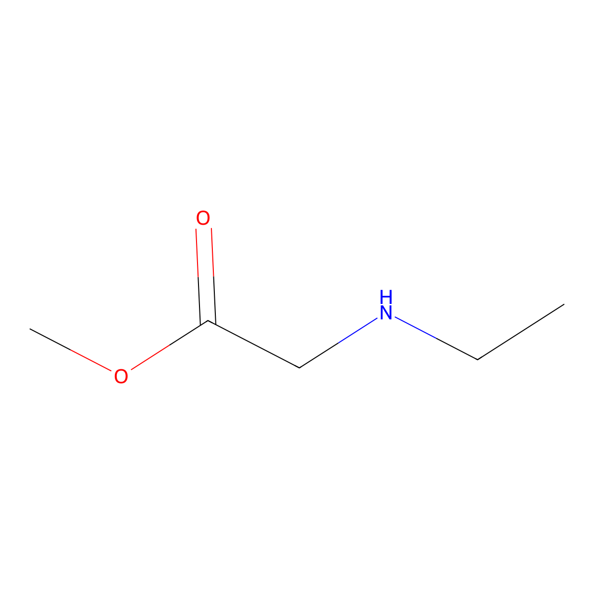 Methyl N-ethylglycinate molecular structure, CAS 84532-85-4