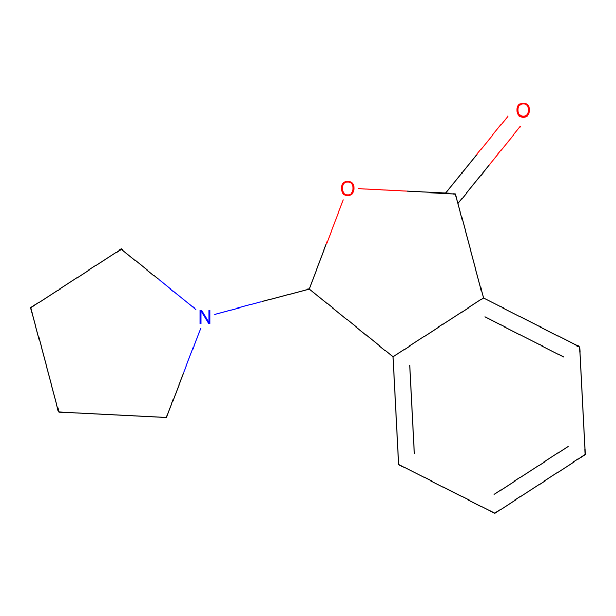 3-(1-Pyrrolidyl)-1(3H)-isobenzofuranone molecular structure, CAS 84538-54-5