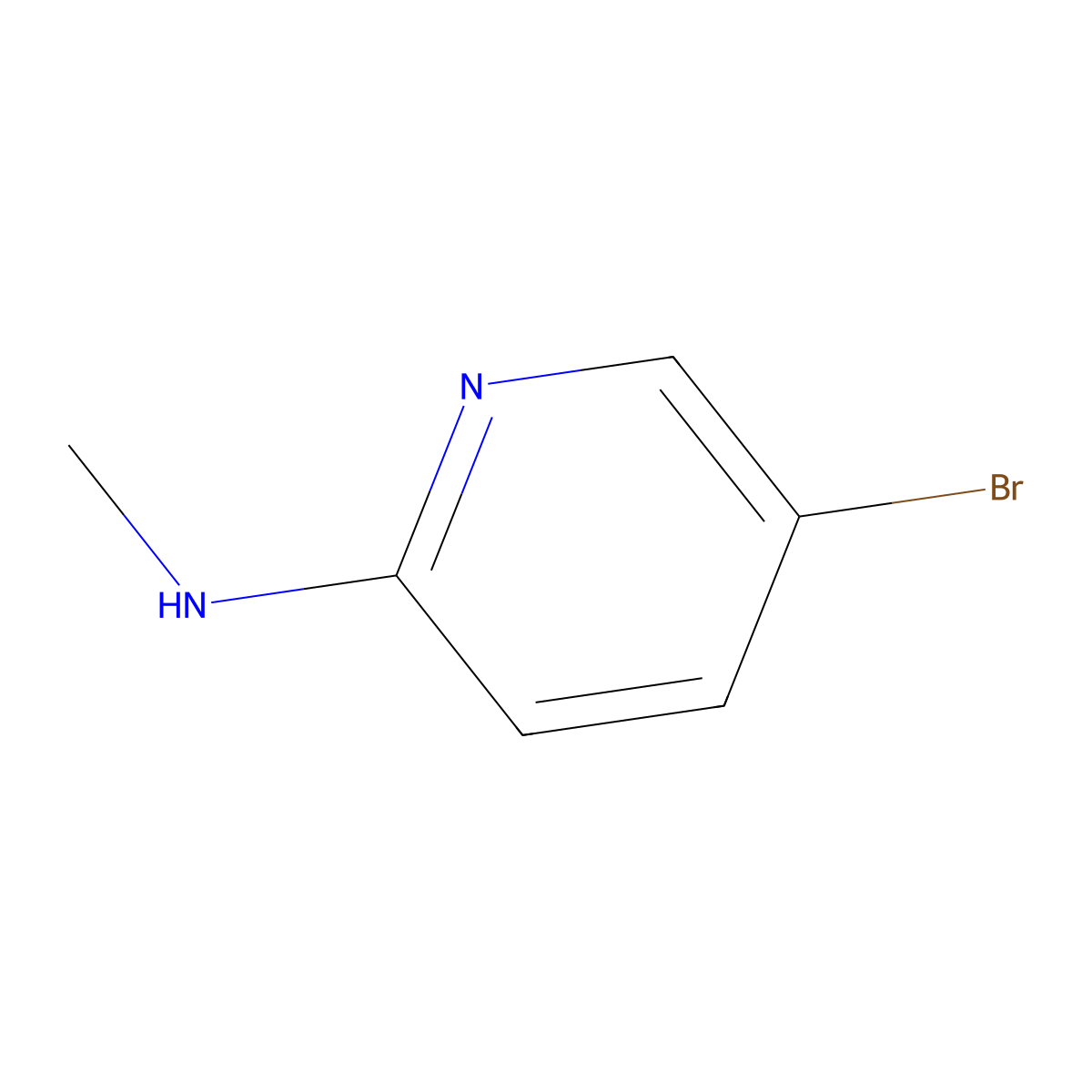 5-Bromo-N-methylpyridin-2-amine molecular structure, CAS 84539-30-0