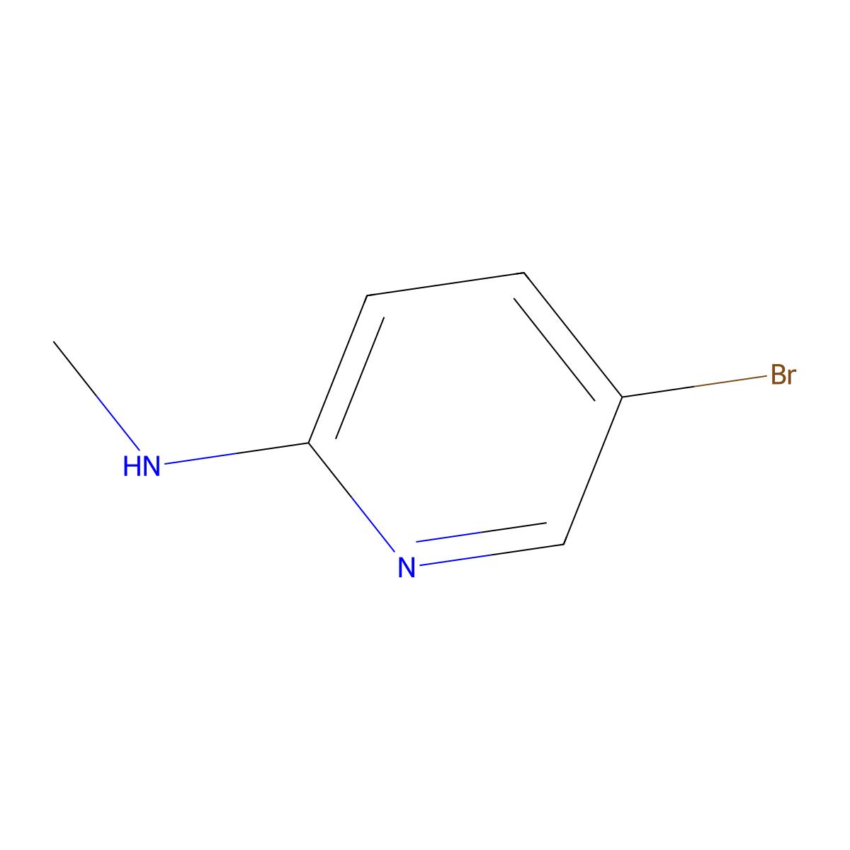 5-Bromo-N-methylpyridin-2-amine molecular structure, CAS 84539-30-0