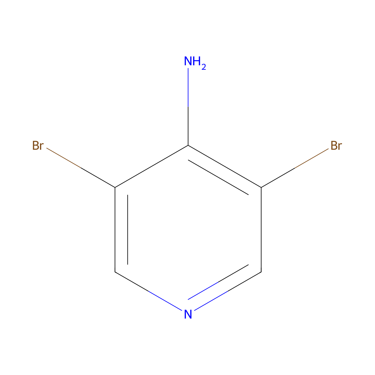 4-Amino-3,5-dibromopyridine molecular structure, CAS 84539-34-4